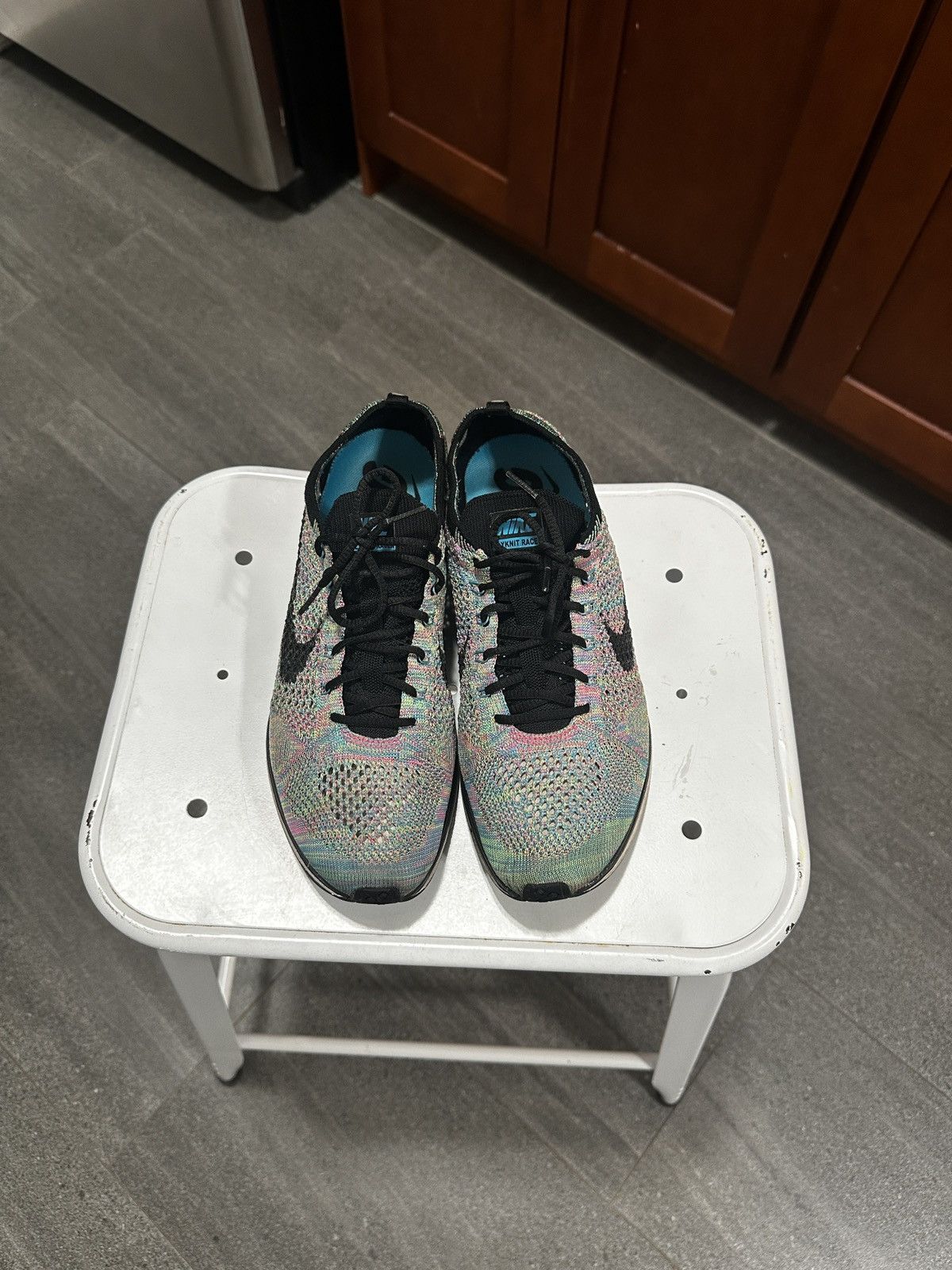 Nike Nike Flyknit Racer Multi Color Lightweight Runner Size US 8.5 / EU 41-42 - 3 Thumbnail