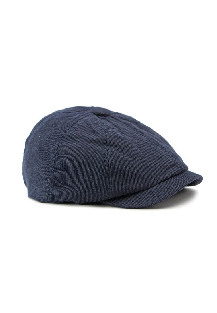 Other British Vintage Blue Corduroy Octagonal Hat Size ONE SIZE - 1 Thumbnail