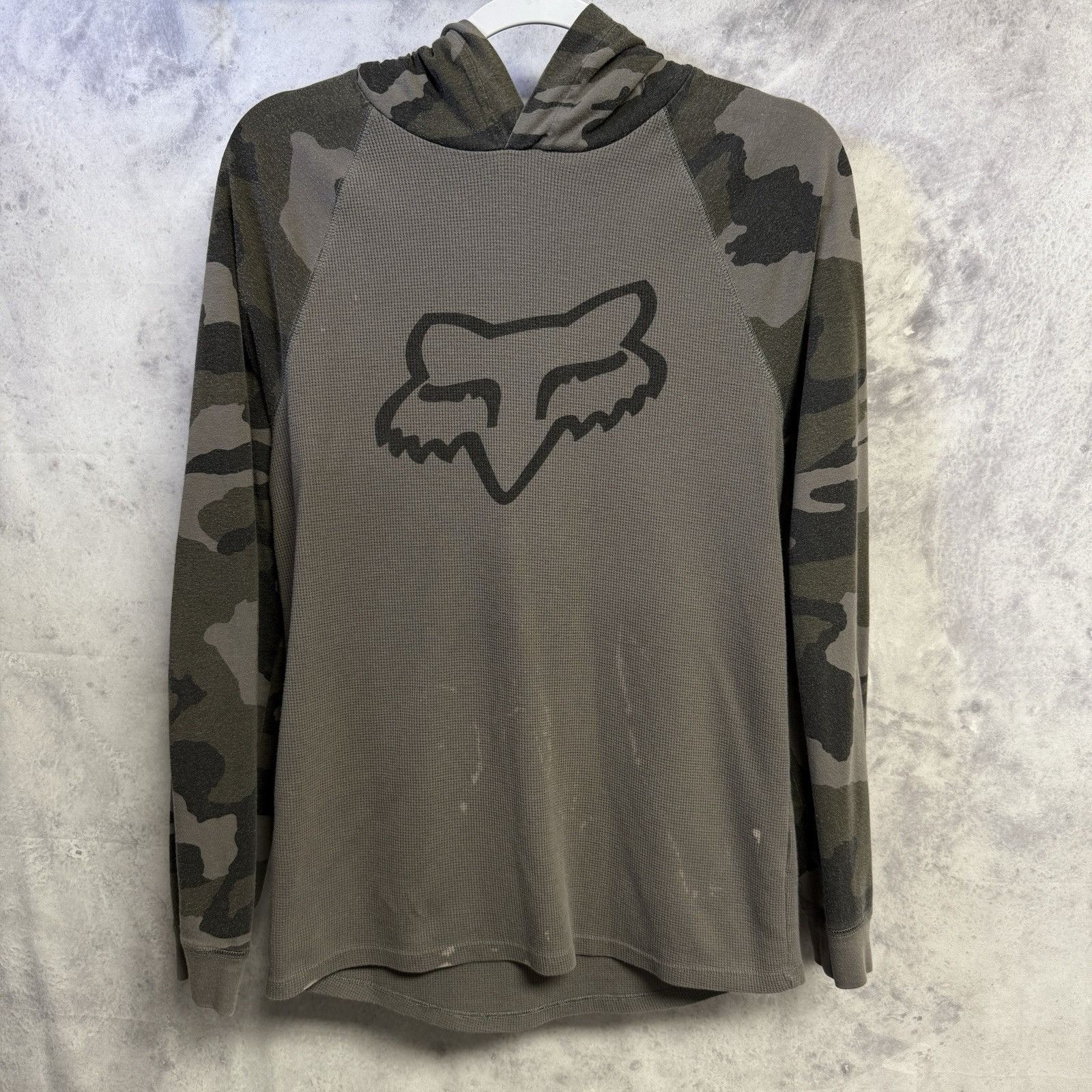 Fox Racing Fox Racing Hoodie Sweatshirt Mens Medium 19x25.5 Gray Camo Size US M / EU 48-50 / 2 - 1 Thumbnail