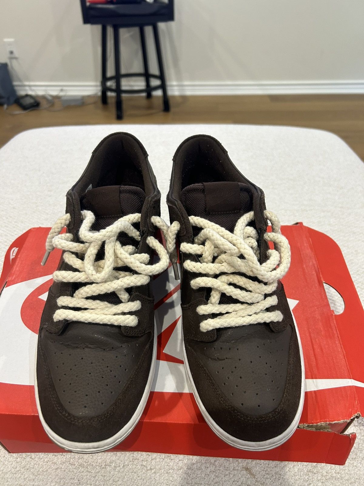 Nike Nike Dunk Low Pro Ishod Wair Dark Choclate Brown Size US 12 / EU 45 - 3 Thumbnail
