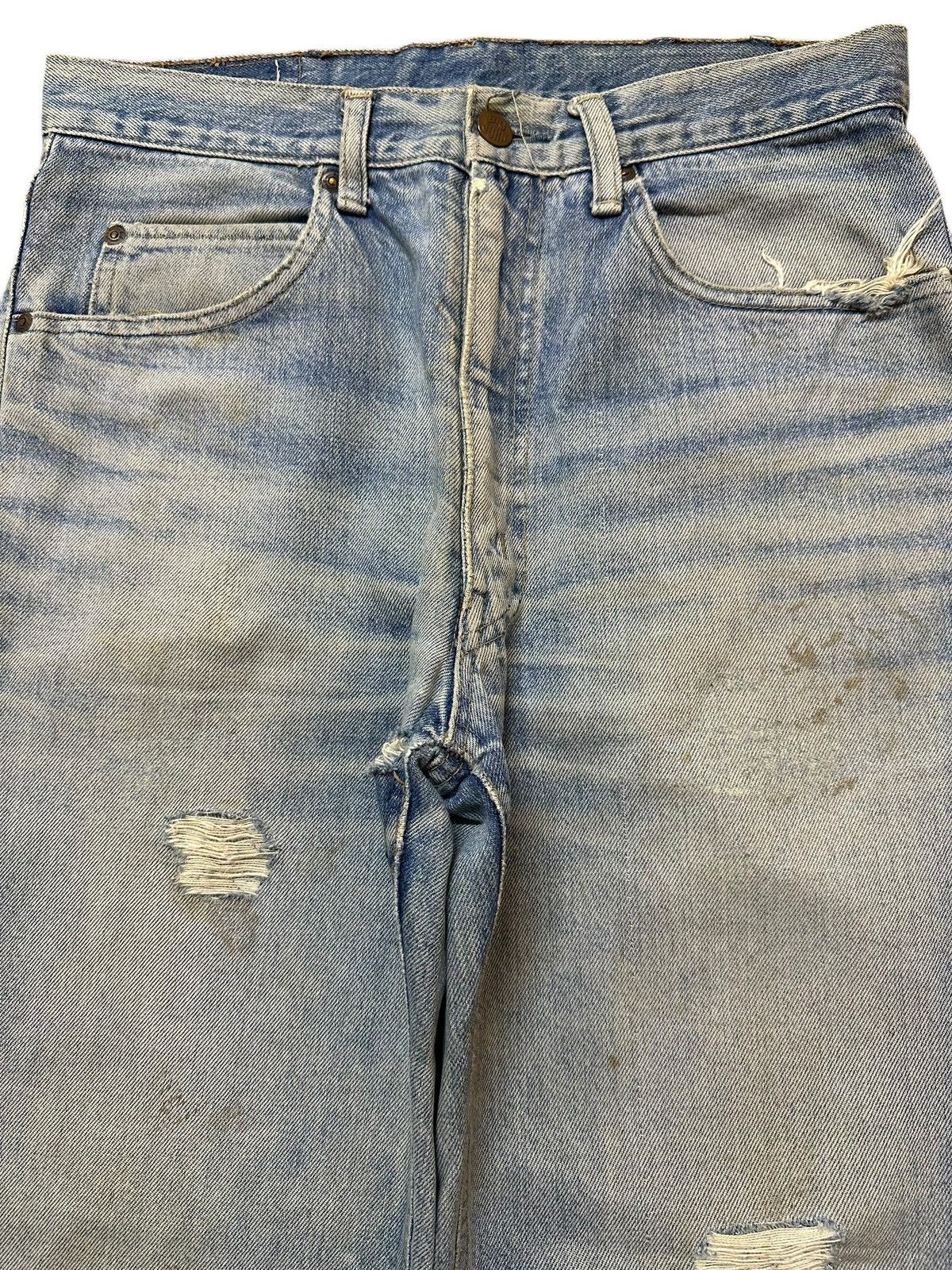 Big John Vintage Big John Blue Wash Faded Distressed Style Jeans Size US 29 - 3 Thumbnail