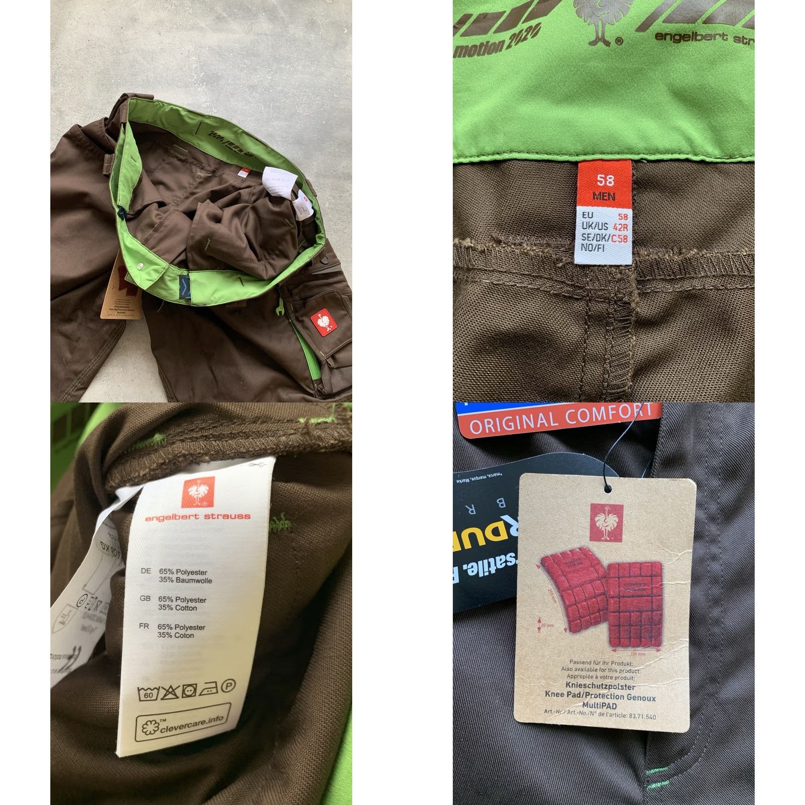 Vintage ENGELBERT STRAUSS WORKWEAR CORDURA CARGO PANTS MEN'S EU 58 Size US 42 / EU 58 - 8 Thumbnail
