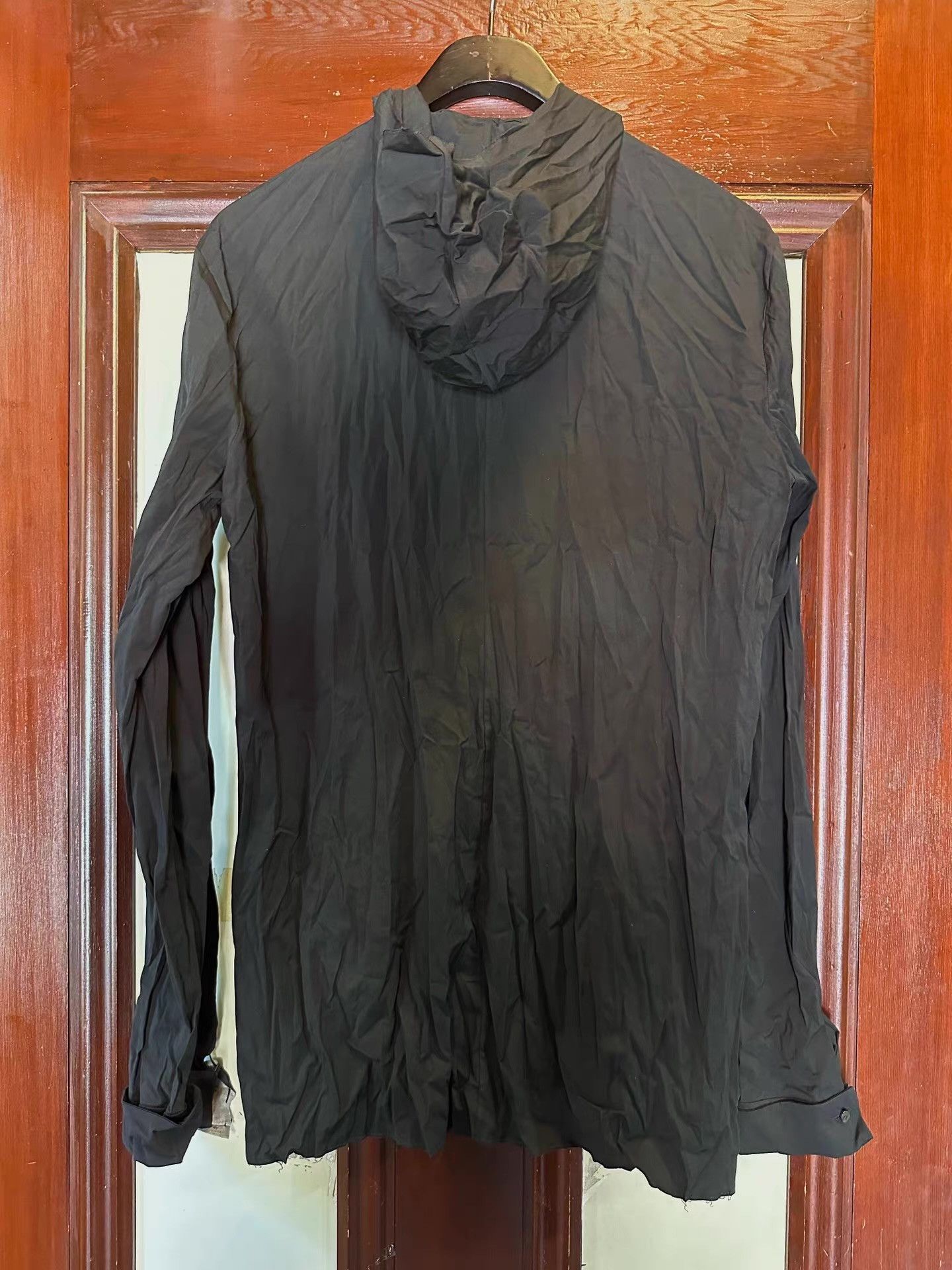 Ma+ m.a+ 17SS Black Hooded Fitted Shirt Ｑ25 Size US M / EU 48-50 / 2 - 3 Thumbnail