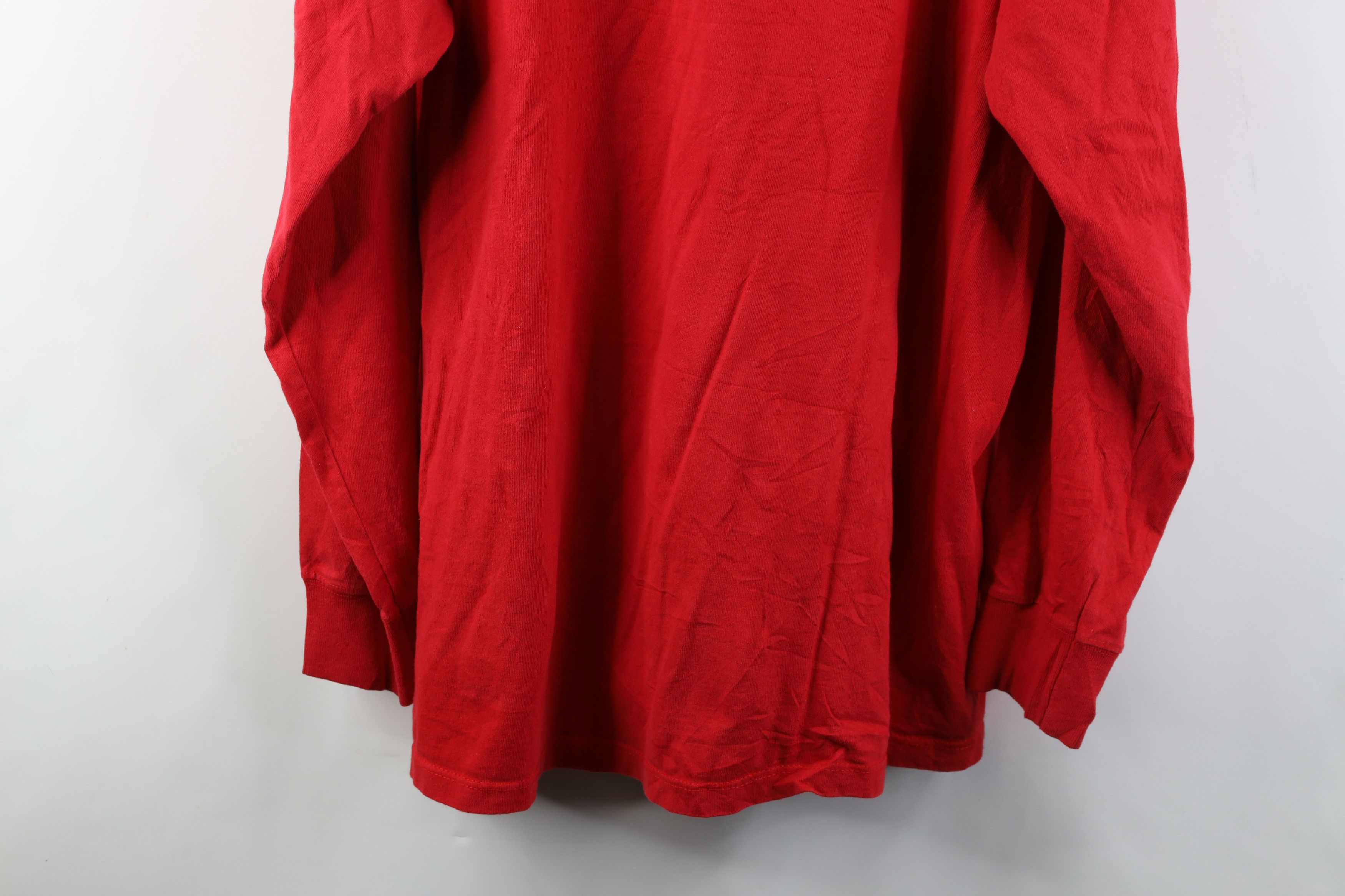 Adidas Vintage 90s Adidas Nebraska Mock Neck Long Sleeve T-Shirt Size US XL / EU 56 / 4 - 14 Thumbnail