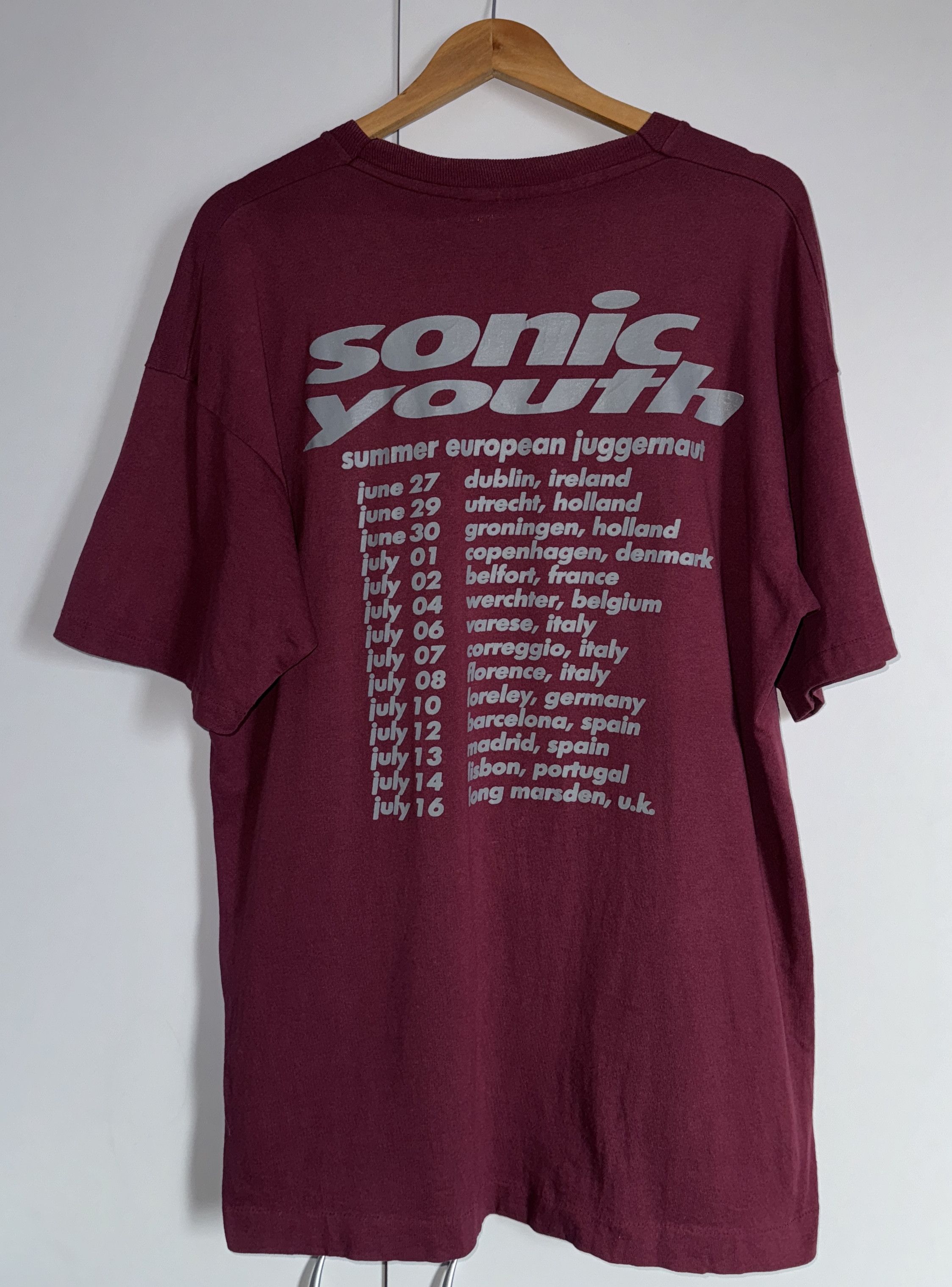 Band Tees × Vintage Sonic Youth 1992 European Tour T-Shirt Size US XL / EU 56 / 4 - 2 Thumbnail
