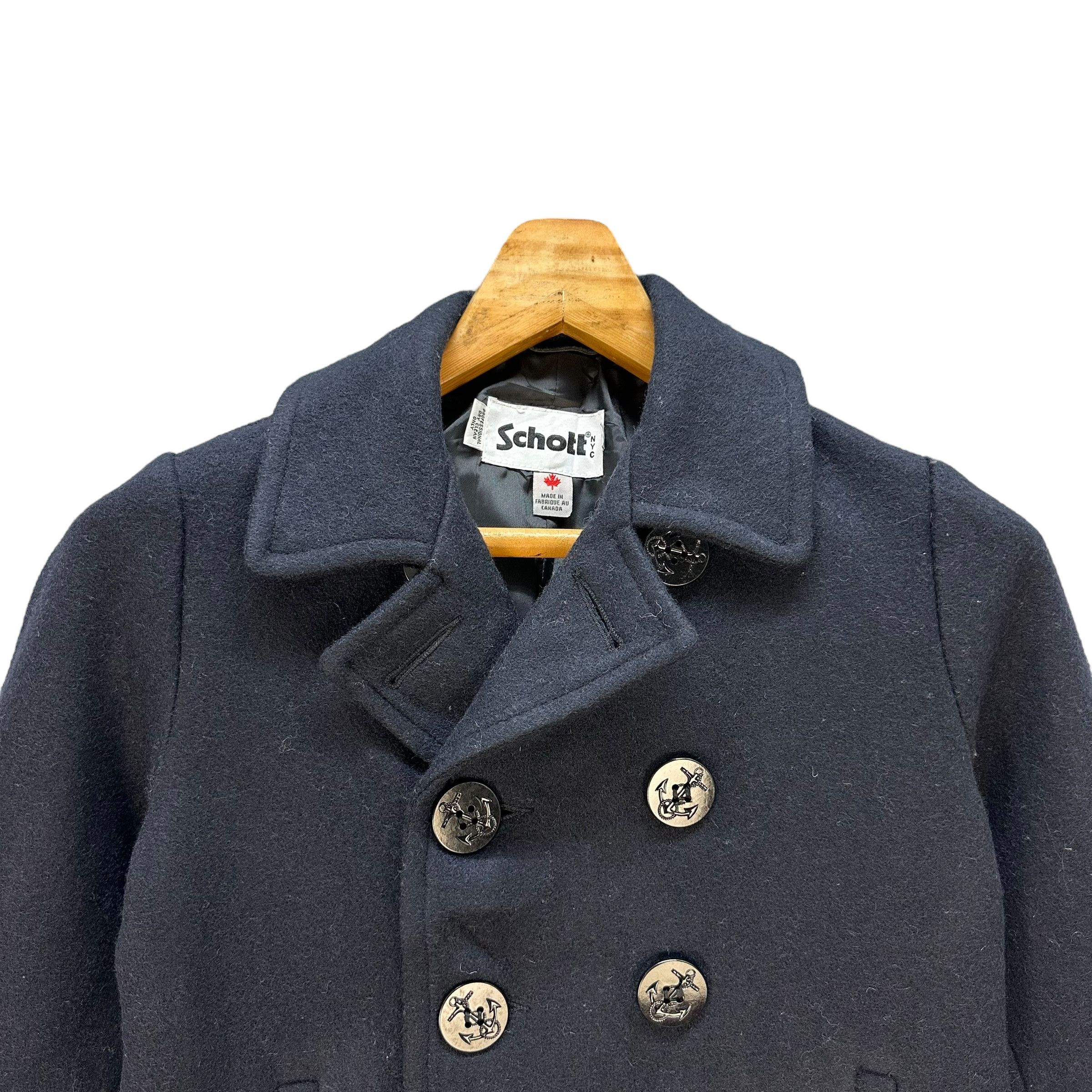 Schott SCHOTT X Earth Music & Ecology Double Breast Coat #A78-1891 Size S / US 4 / IT 40 - 2 Thumbnail