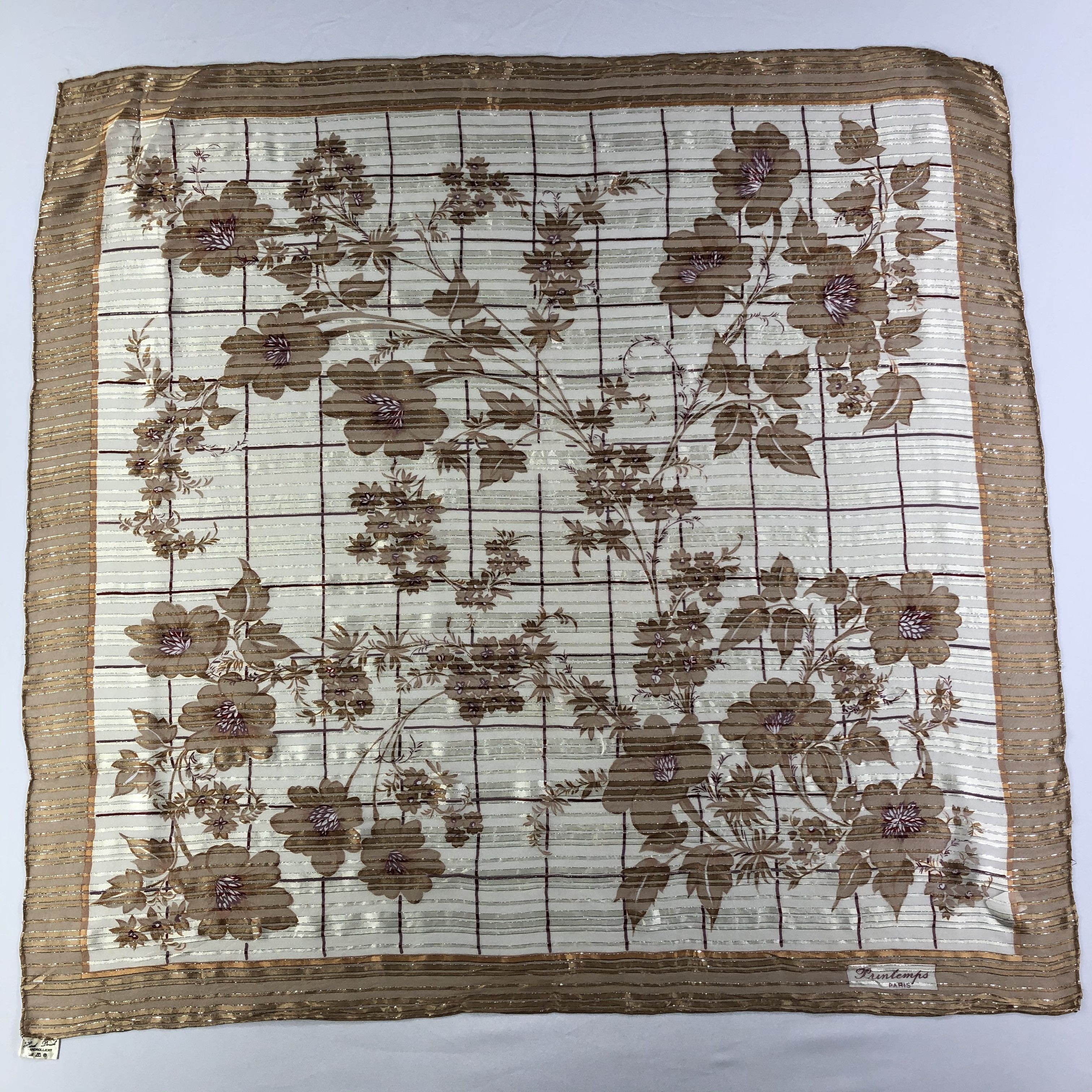 Vintage Vintage Printemps Paris Silk Scarf Size ONE SIZE - 2 Thumbnail