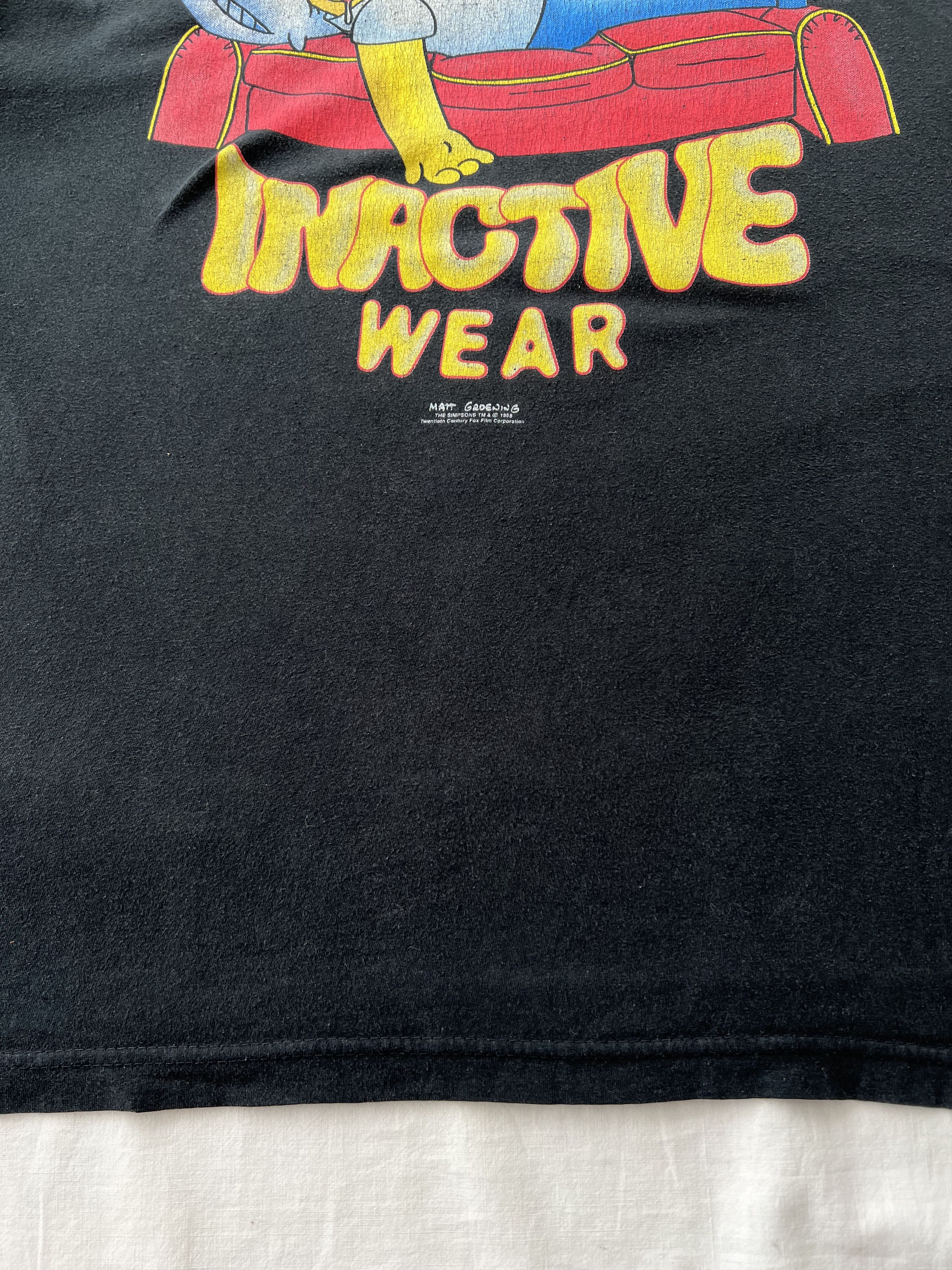 The Simpsons Vintage 1998 The Simpsons Homer Cartoon Black T-shirt Size US XXL / EU 58 / 5 - 8 Thumbnail