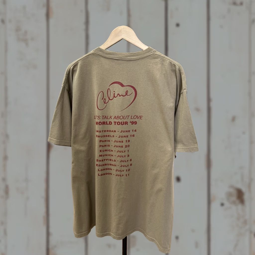 Delta VINTAGE Celine Dion Lets Talk About Love Tour T-Shirt Delta XL Adult Brown 1999 Size US XL / EU 56 / 4 - 1 Thumbnail