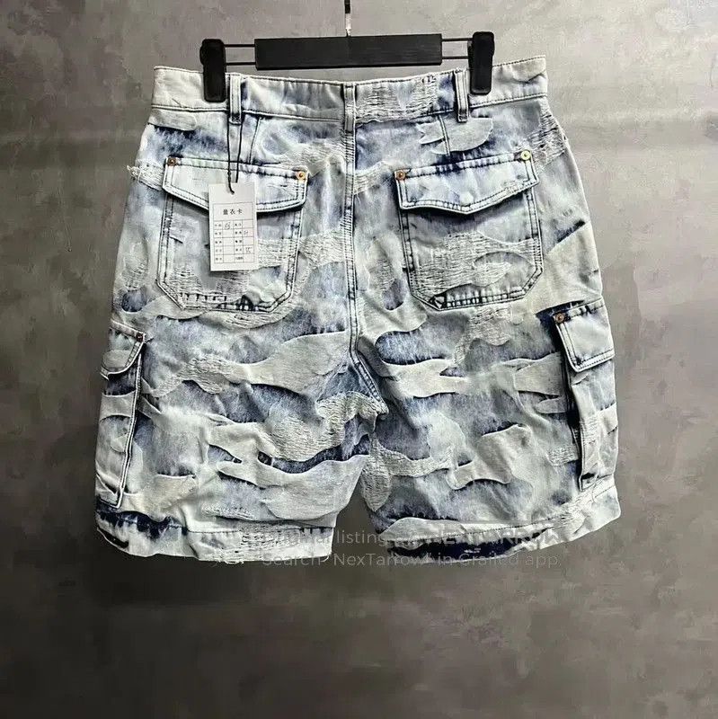 Valentino Valentino Blue Cotton Men's Cargo Shorts . Size US 32 / EU 48 - 4 Thumbnail