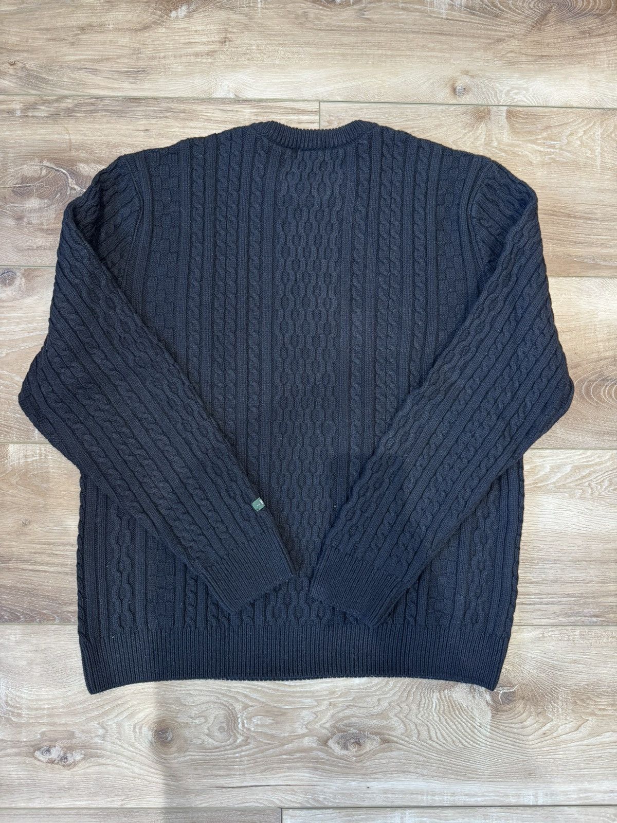 Knickerbocker Mfg Co Knickerbocker Black Cable Knit Wool Sweater Size US XL / EU 56 / 4 - 3 Thumbnail