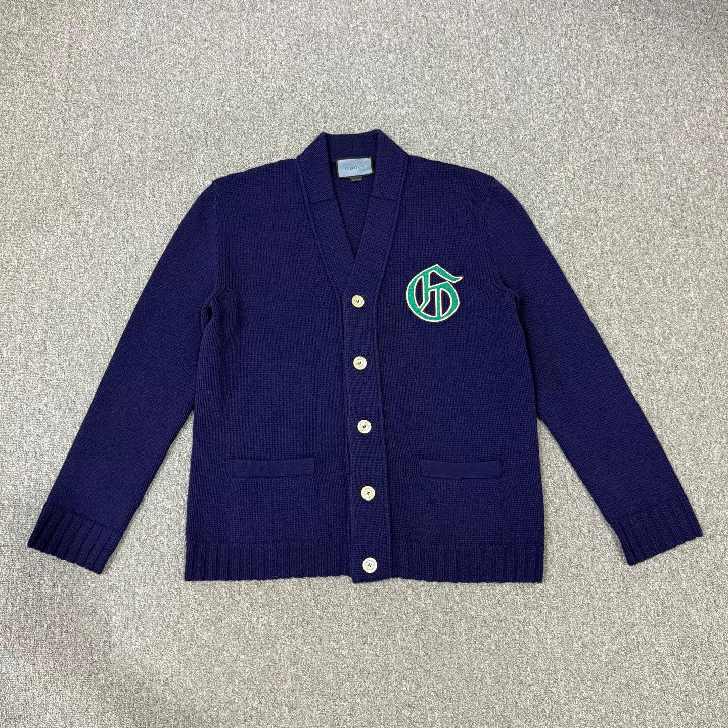 Gucci Gucci blue knit cardigan XL 99 new Size US XL / EU 56 / 4 - 1 Thumbnail