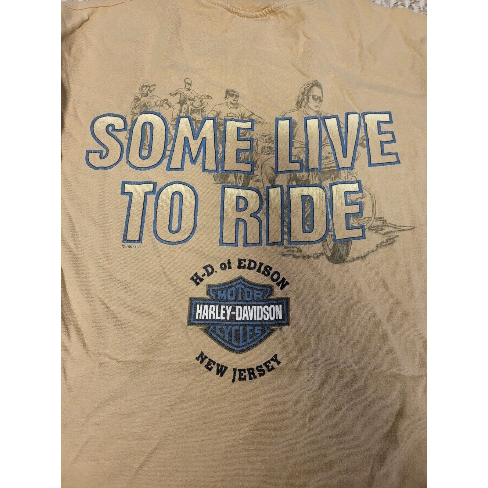 Harley Davidson Harley Davidson Some Live To Ride Mens Size M Short Sleeve Size US L / EU 52-54 / 3 - 5 Thumbnail