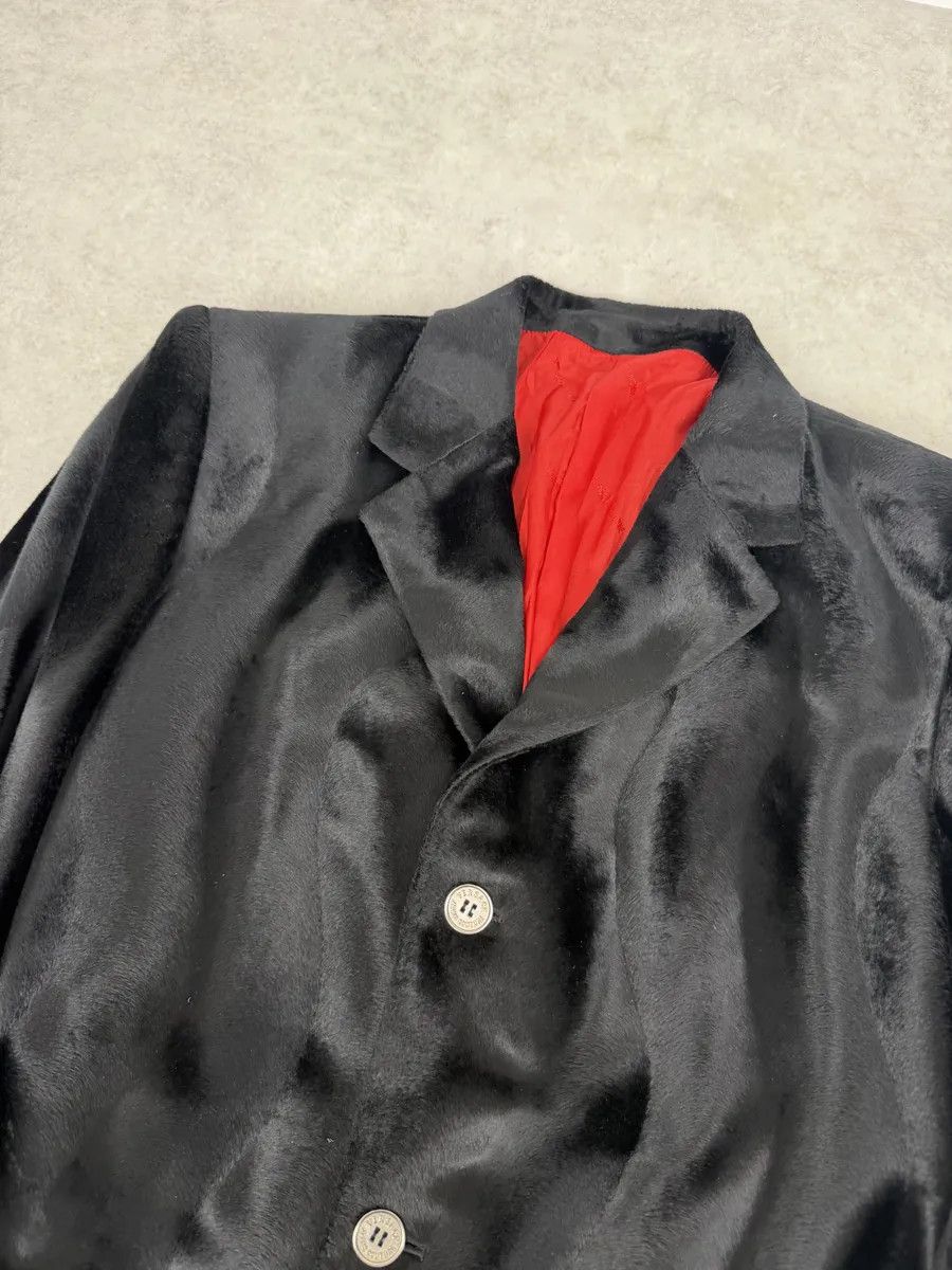 Versace 2000s Versace Faux Fur Black Imperial Trench Coat Size US M / EU 48-50 / 2 - 9 Thumbnail