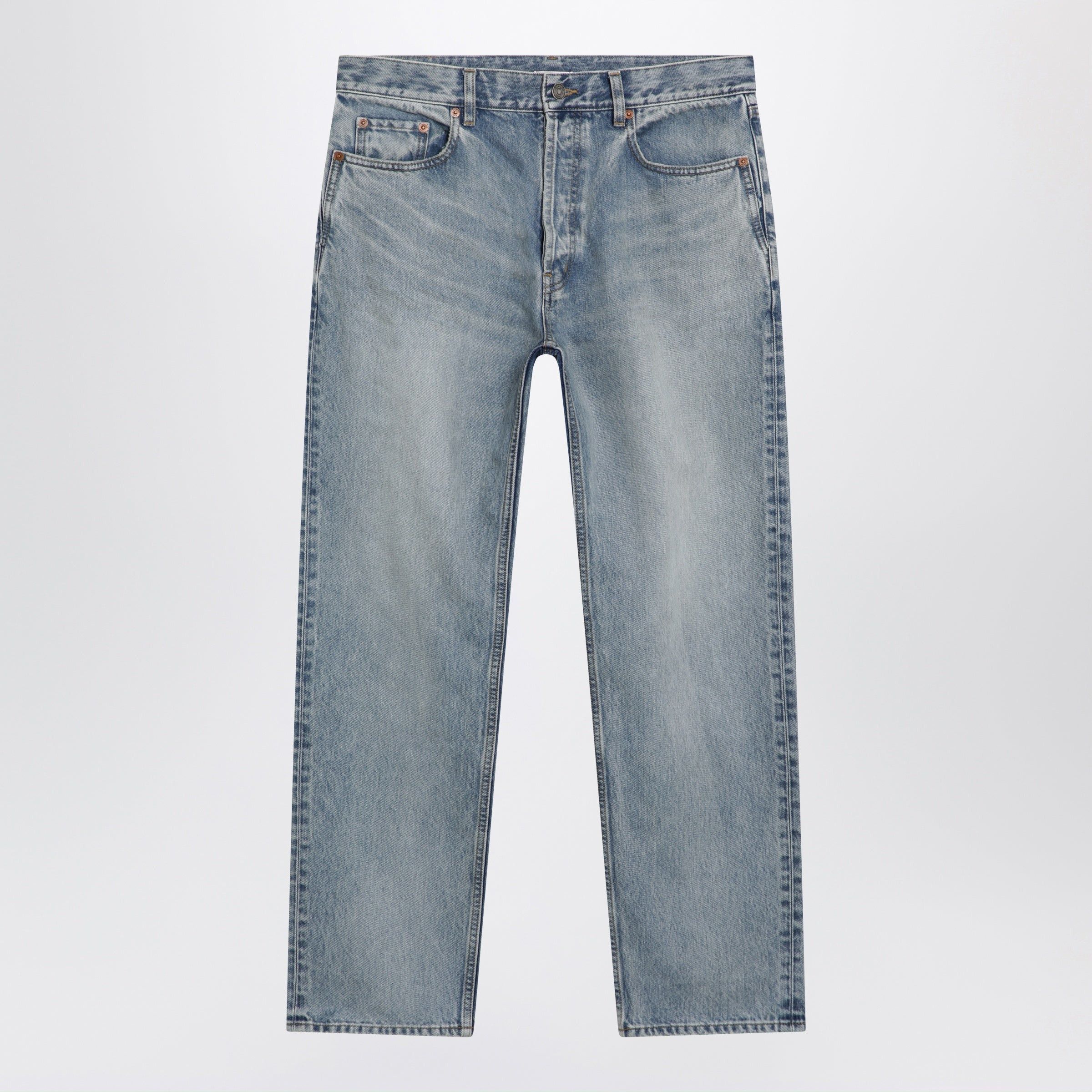 Saint Laurent Paris Saint Laurent Mick Long Jeans In South Blue Denim Size US 33 - 1 Thumbnail