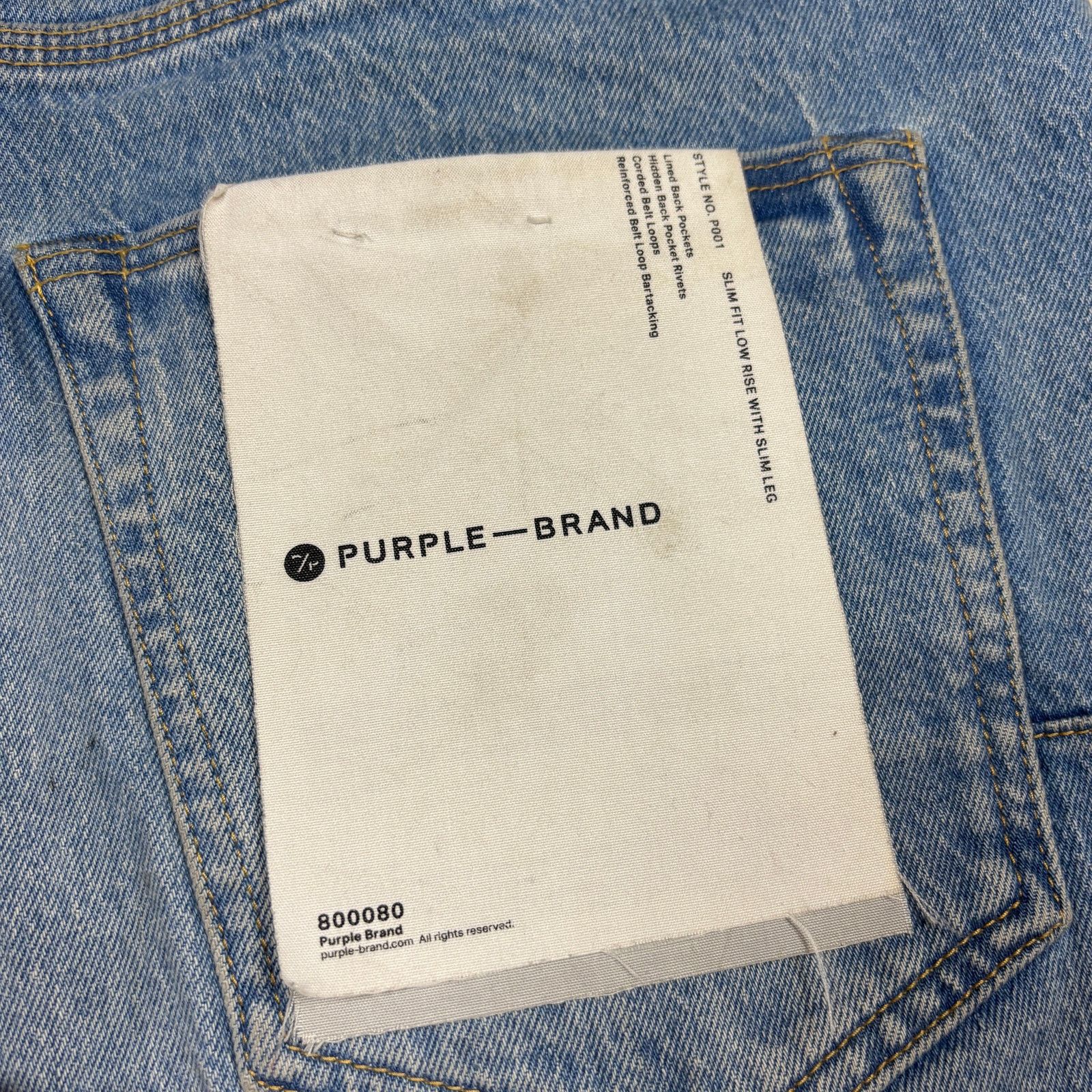 Purple Purple Brand P001 Slim Fit Low Rise Slim Leg Jeans 44x35 Size US 40 / EU 56 - 5 Thumbnail