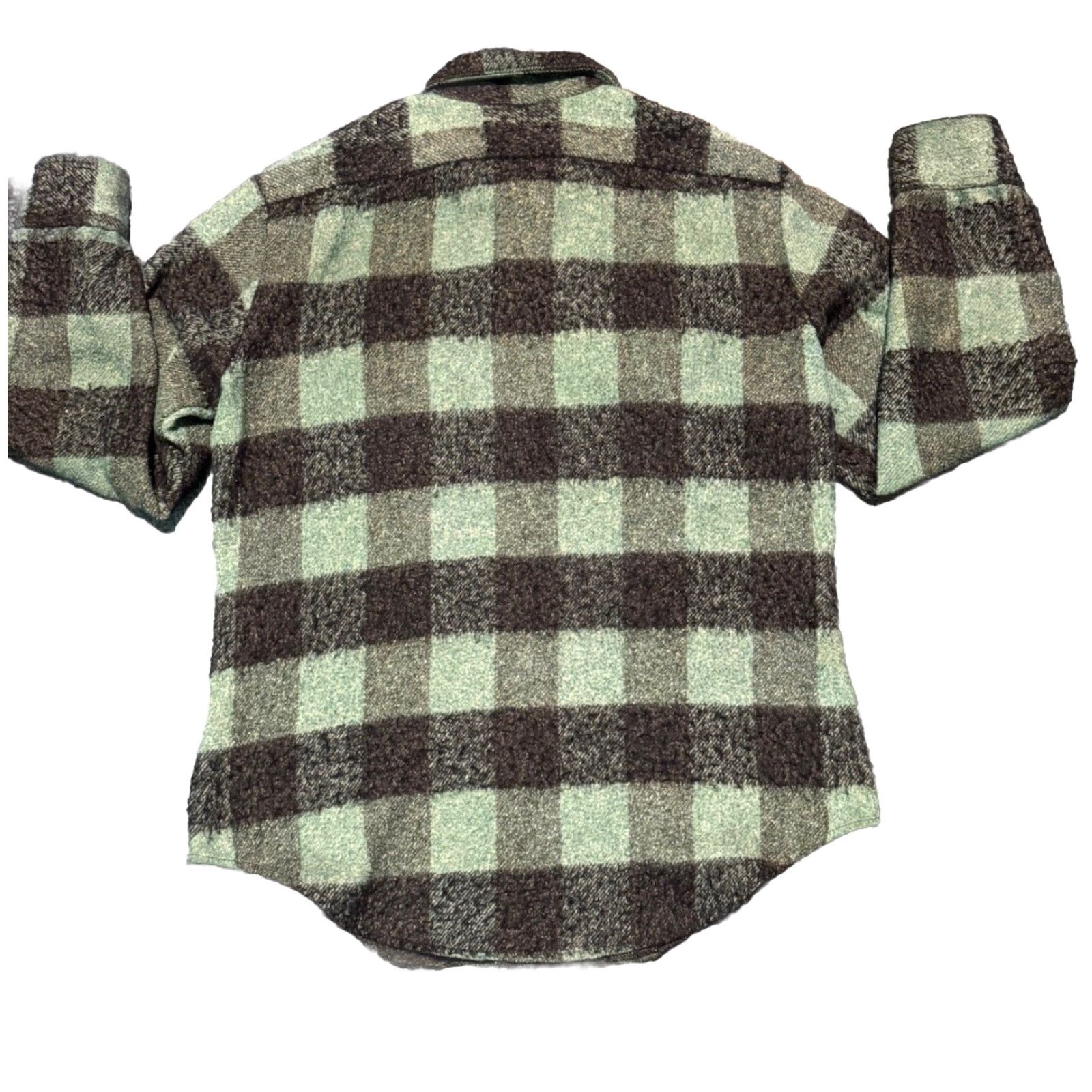 Fruit Of The Loom VINTAGE Fruit of the Loom Mens Green Flannel Long Sleeve Shirt Heavyweight L Size US L / EU 52-54 / 3 - 5 Thumbnail