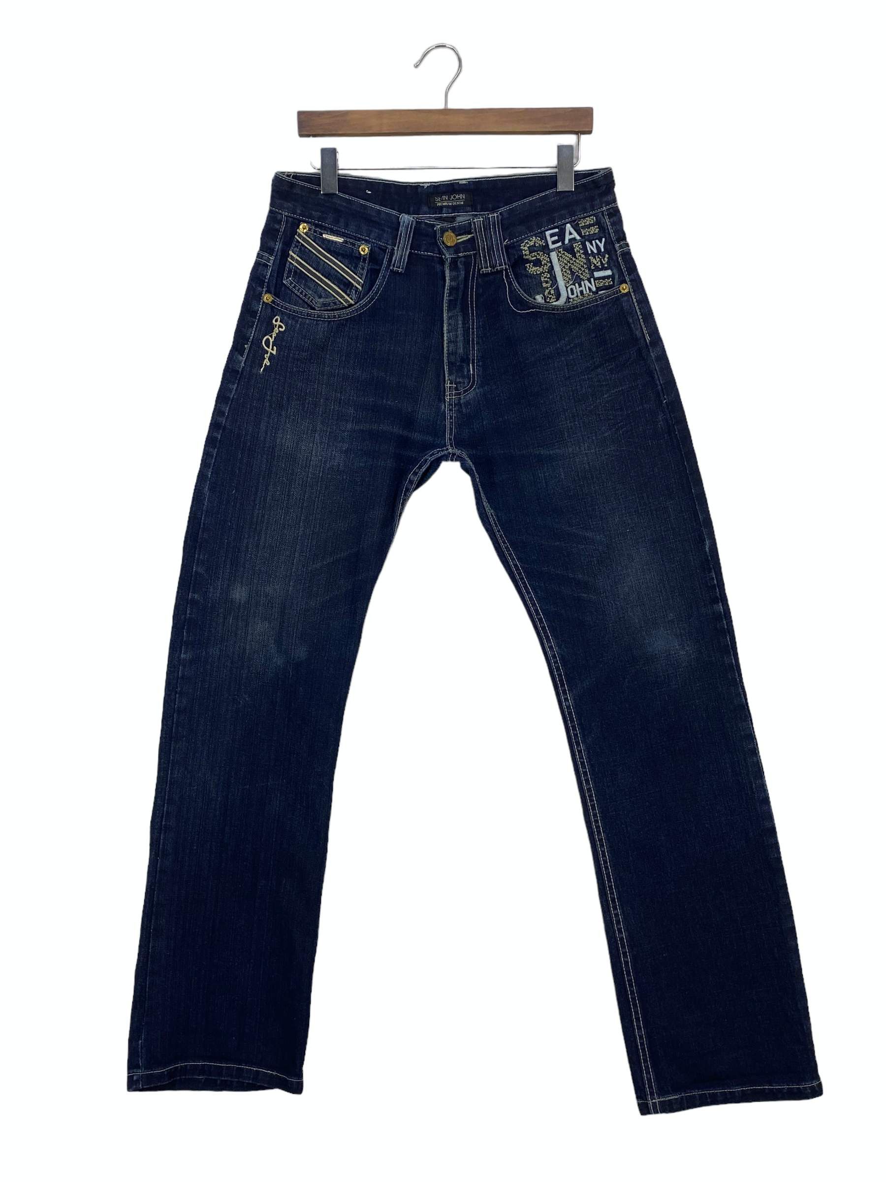 Sean John Sean John Baggy Denim Jeans Embroided Logo Jeans Hip Hop Size US 32 / EU 48 - 6 Thumbnail