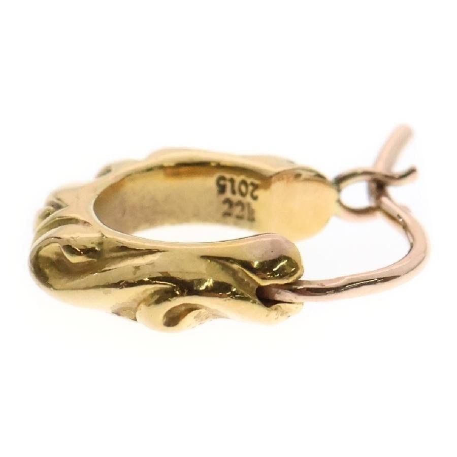 Chrome Hearts Chrome Hearts 22K Gold Tiny Scroll Hoop Earring Size ONE SIZE - 3 Thumbnail