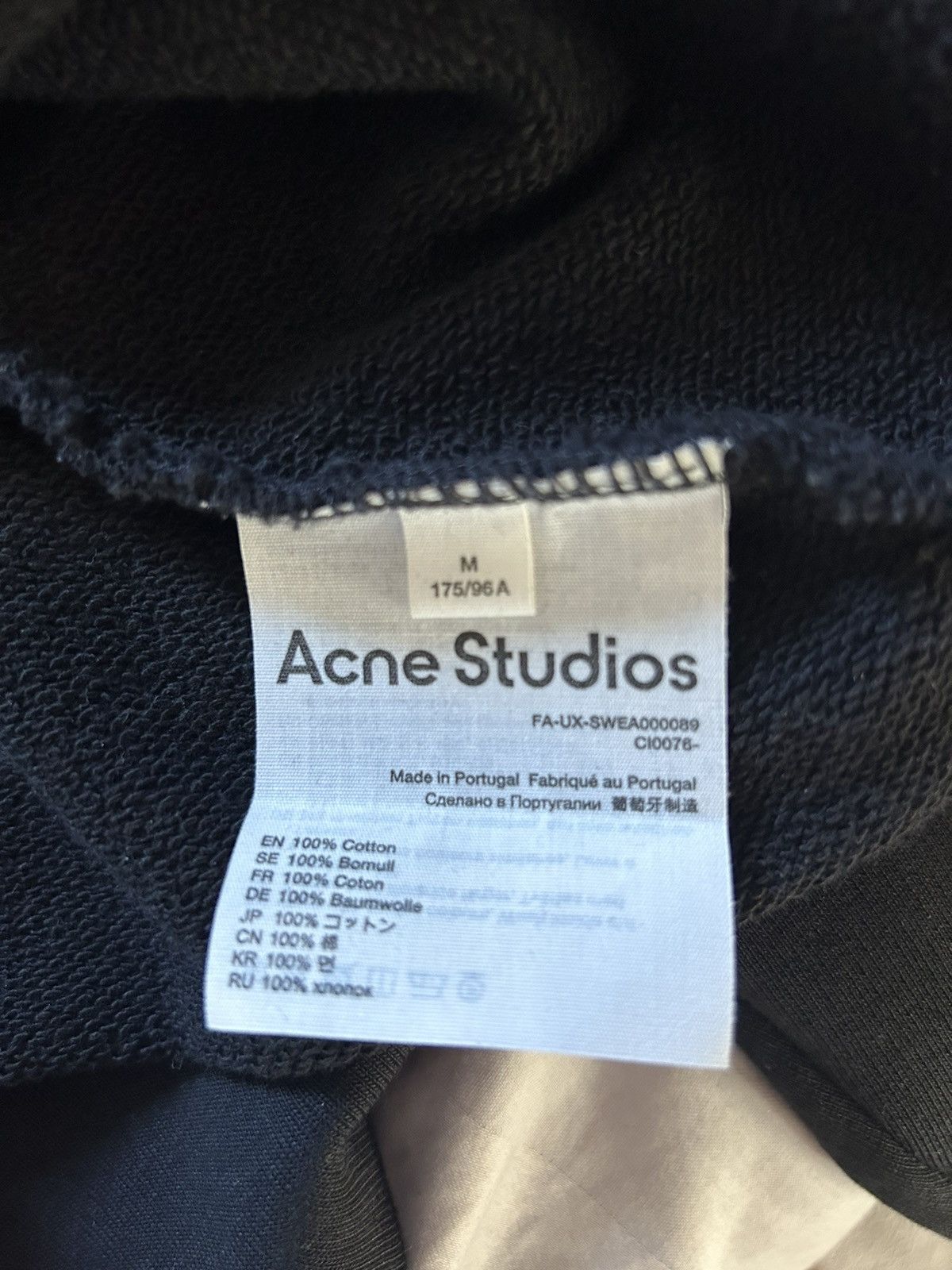 Acne Studio Face Logo Black Sweatshirt