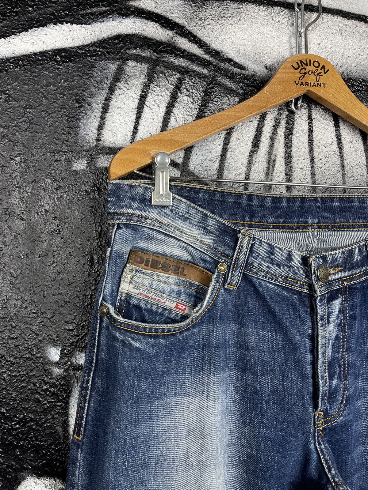 Diesel Diesel Y2K Faded Blue Denim Straight Jeans Size W33 L34 Size US 33 - 3 Thumbnail