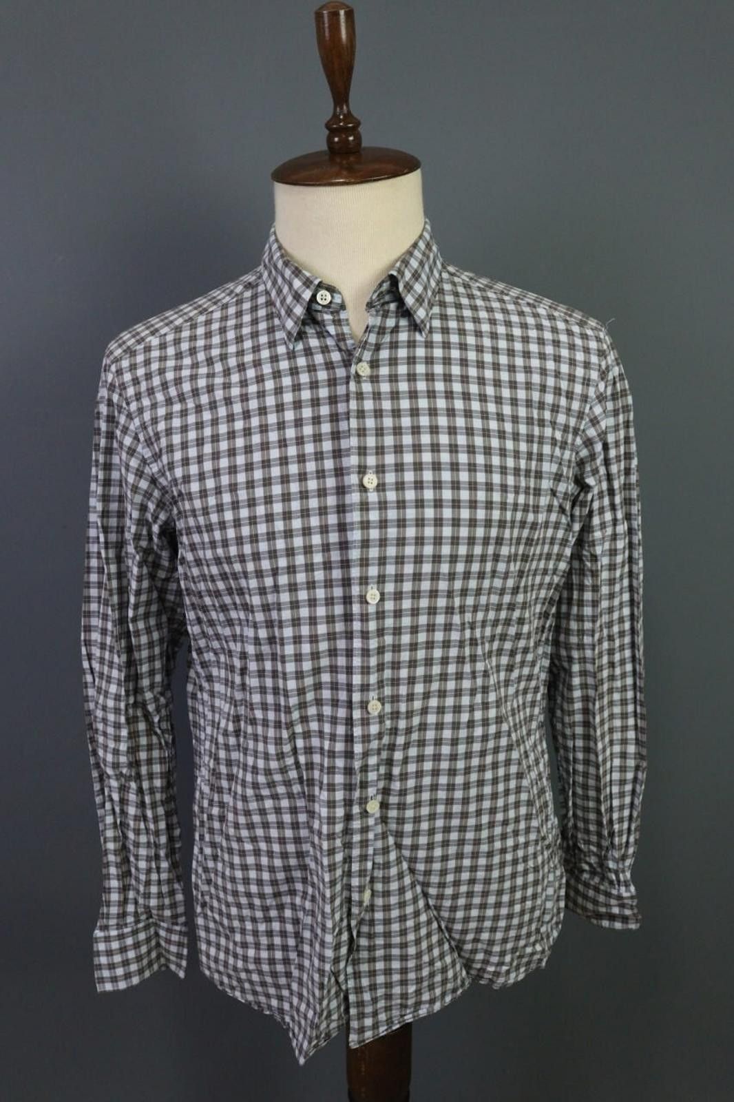 Ermenegildo Zegna Ermenegildo Zegna Multi Plaid Button Down Shirt Size L Size US L / EU 52-54 / 3 - 1 Thumbnail
