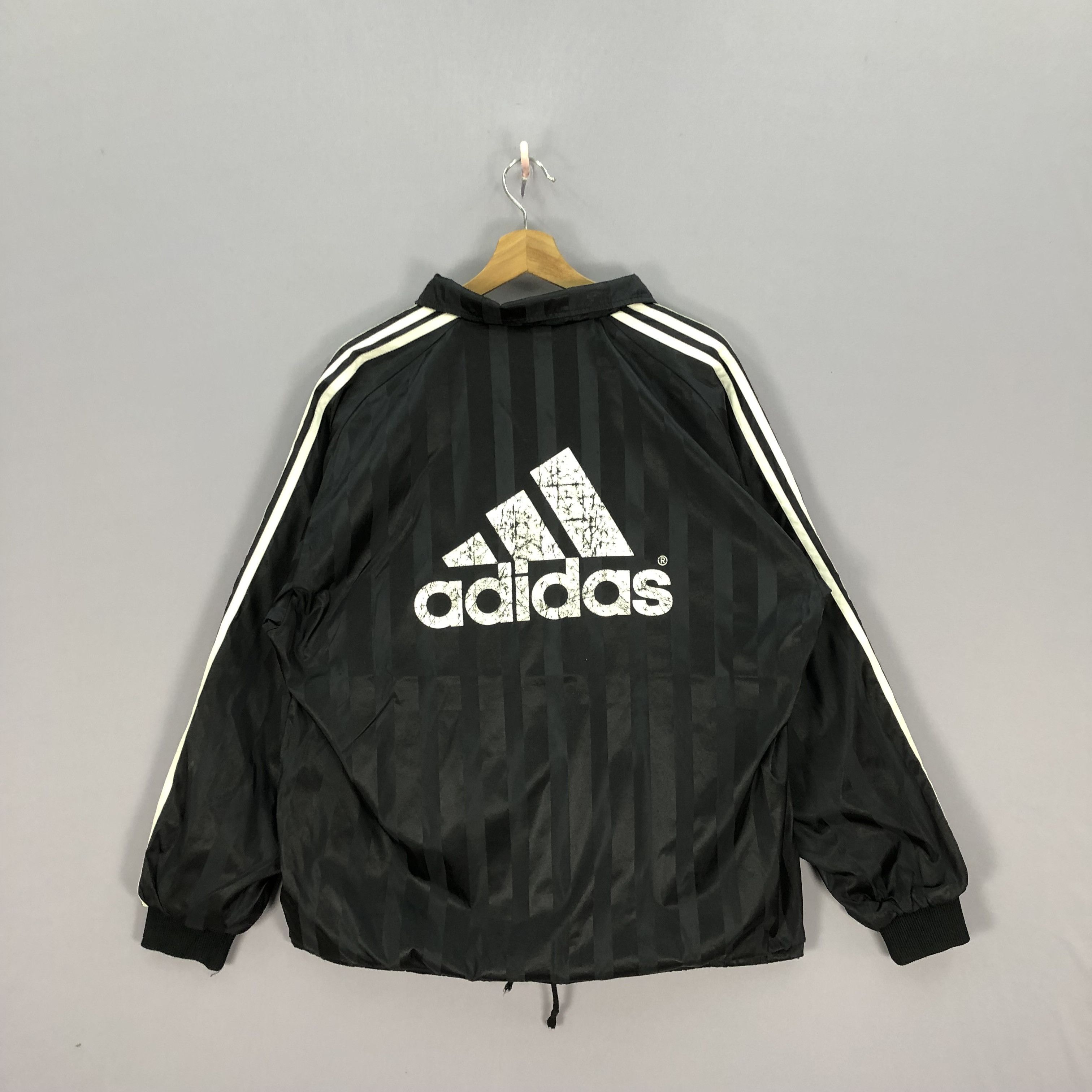 Adidas Vintage 90s Adidas Windbreaker Zipper Jacket Size US L / EU 52-54 / 3 - 1 Thumbnail