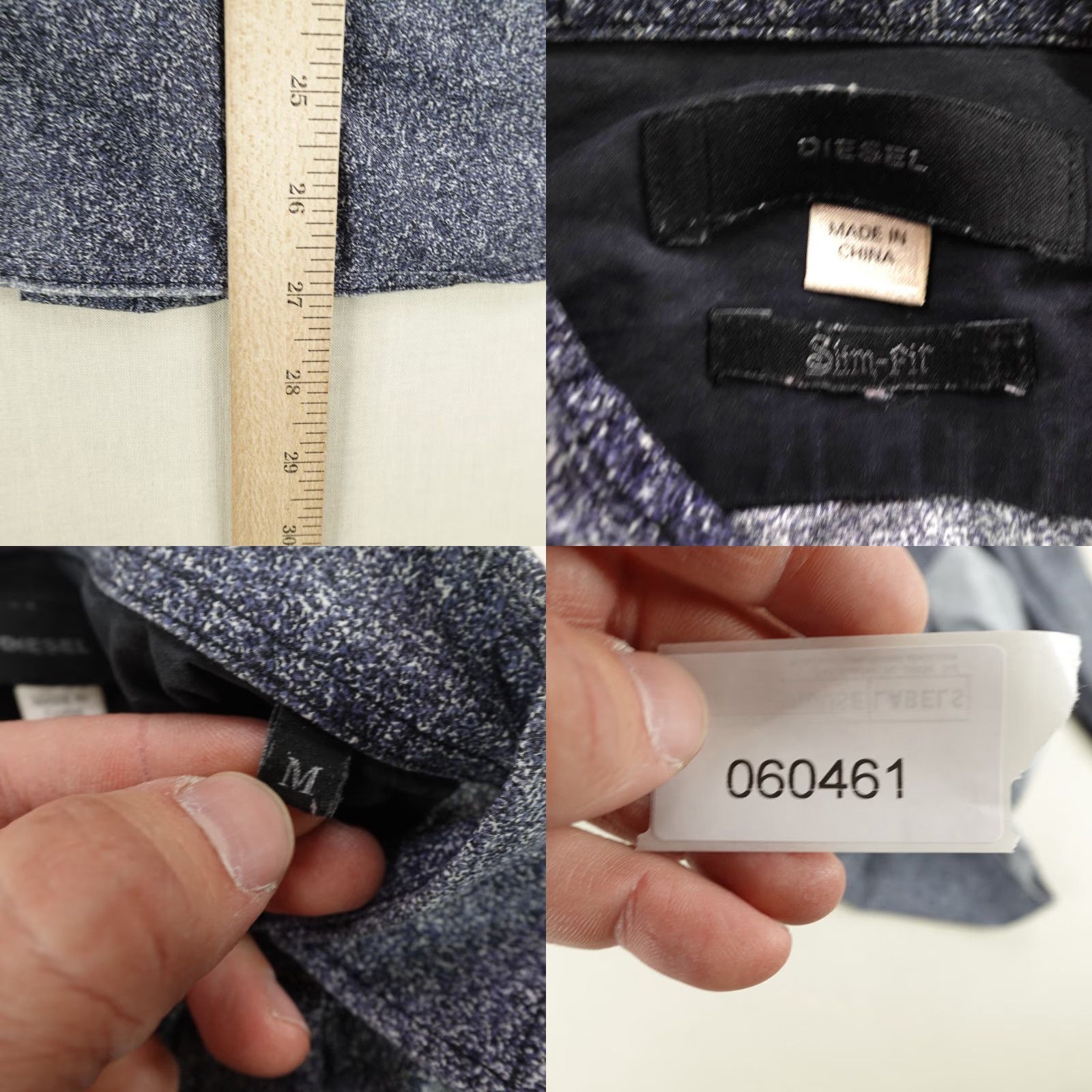 Diesel VINTAGE Diesel Shirt Men Medium Blue Slim Fit Button-Up Long Sleeve Casual Formal Business Size US M / EU 48-50 / 2 - 8 Thumbnail