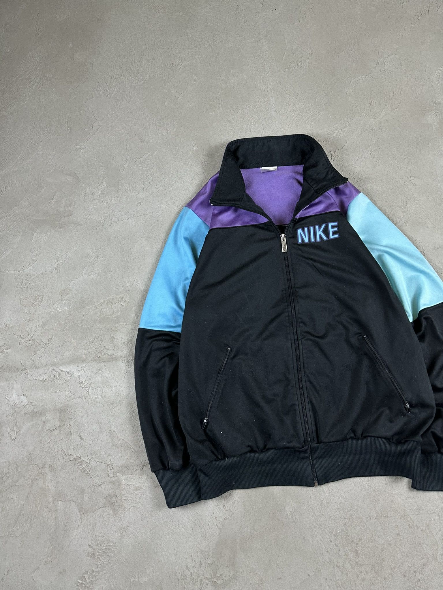 Nike 80s Vintage Nike Zip Spellout Logo Tracksuit Size US L / EU 52-54 / 3 - 6 Thumbnail