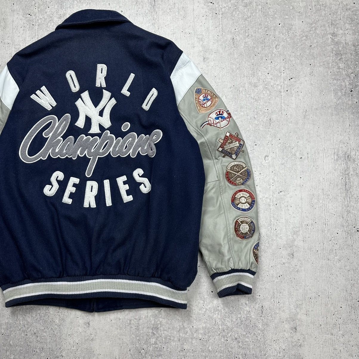 New York Yankees × Vintage New York Yankees Bomber World Series Vintage Patch Jacket Size US L / EU 52-54 / 3 - 12 Thumbnail