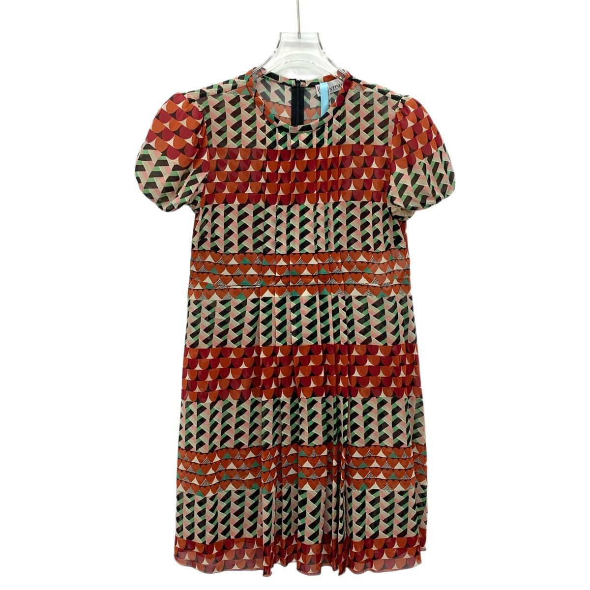Valentino Valentino Geometric Printed Mulberry Silk Dress K26WX Size L / US 10 / IT 46 - 1 Thumbnail