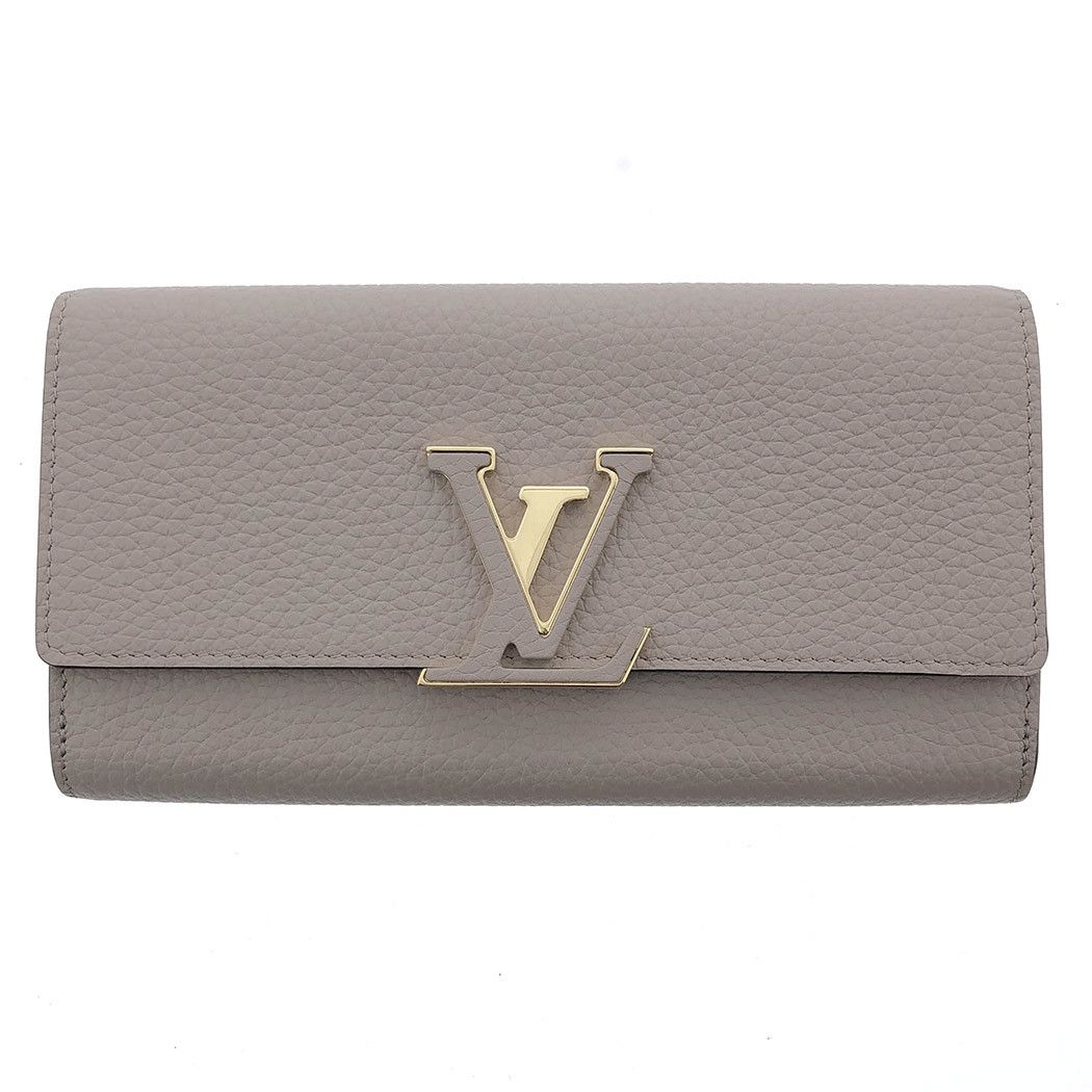 Louis Vuitton Portefeuille Capucines Galle Beige Leather Long Wallet
