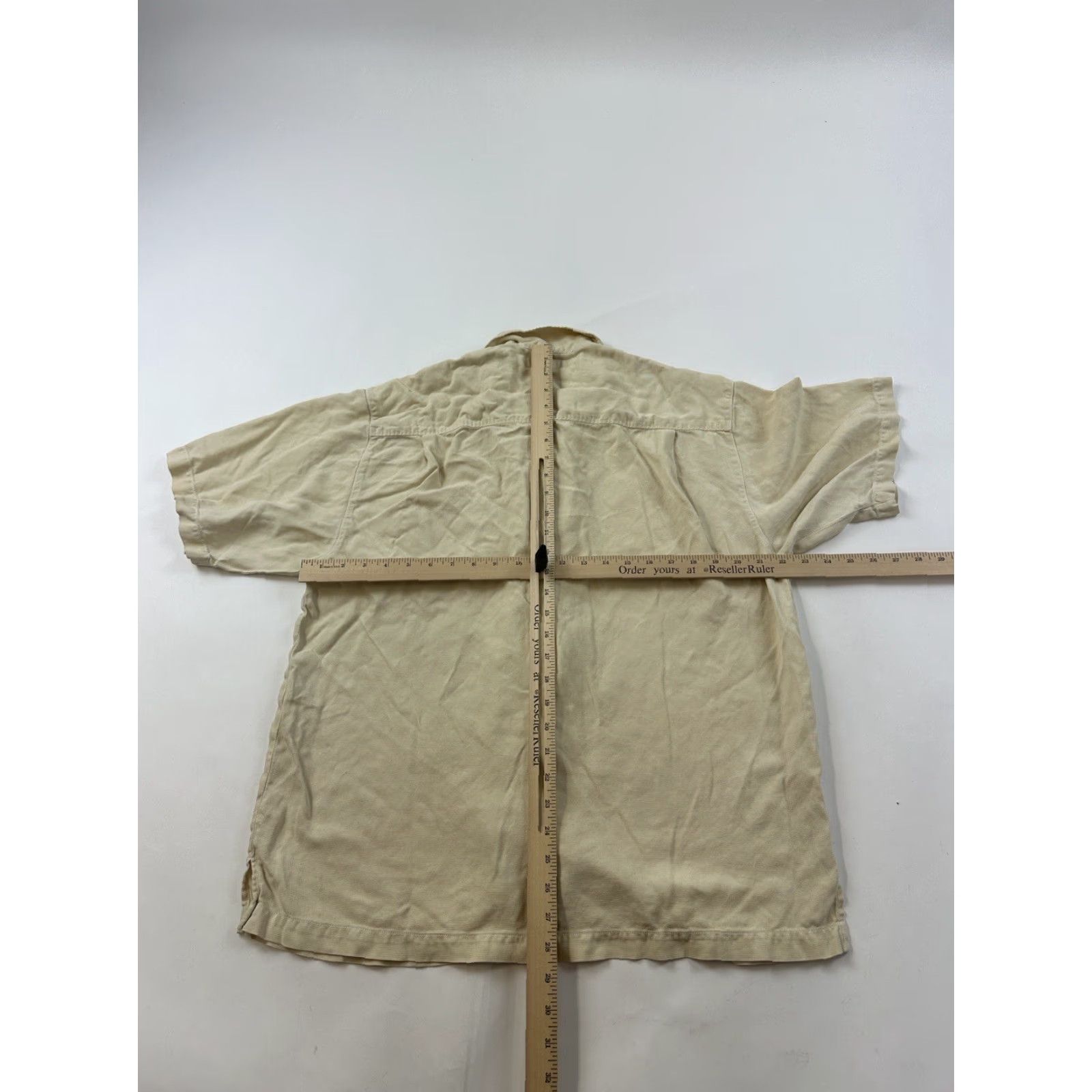 Tommy Bahama Tommy Bahama Shirt Men’s L Brown Silk Short Sleeve Button-Up Solid (Adult) Mens Size US L / EU 52-54 / 3 - 3 Thumbnail
