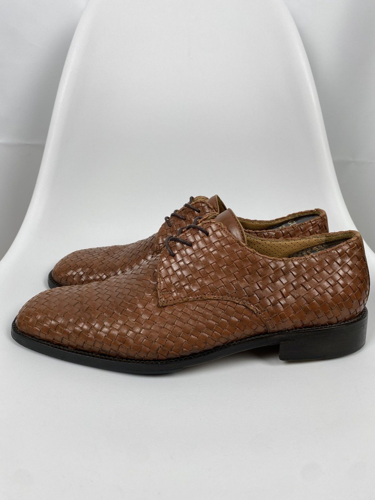 Other Gran Ducato Italy Woven Derby Shoes Genuine Leather size 46 Size US 12 / EU 45 - 3 Thumbnail