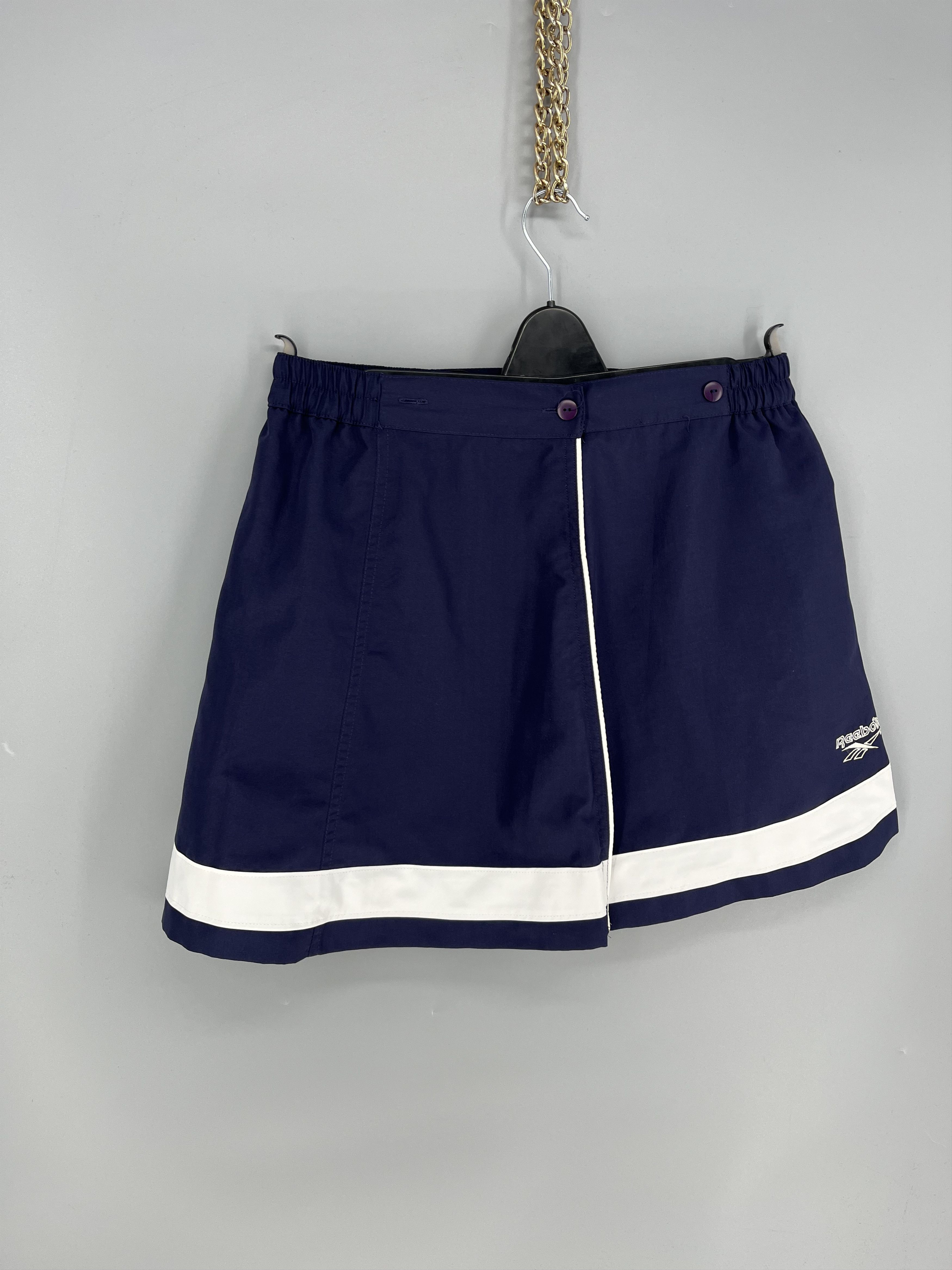 Reebok Vintage Reebok 90s Tennis Skort Navy Wrap Mini Skirt Size 27" / US 4 / IT 40 - 2 Thumbnail