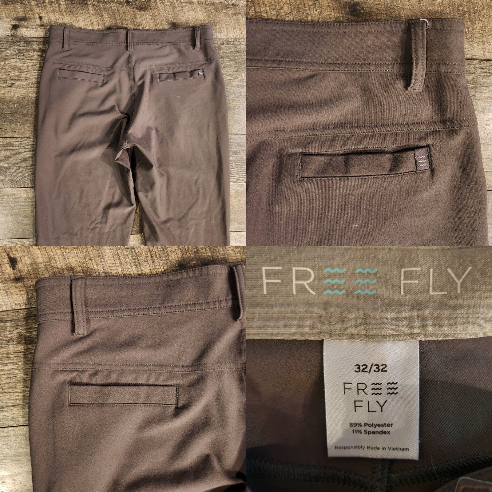 Vintage Free Fly Tradewind Pants Men 32x32 Gray Performance Stretch Golf Size US 32 / EU 48 - 8 Thumbnail