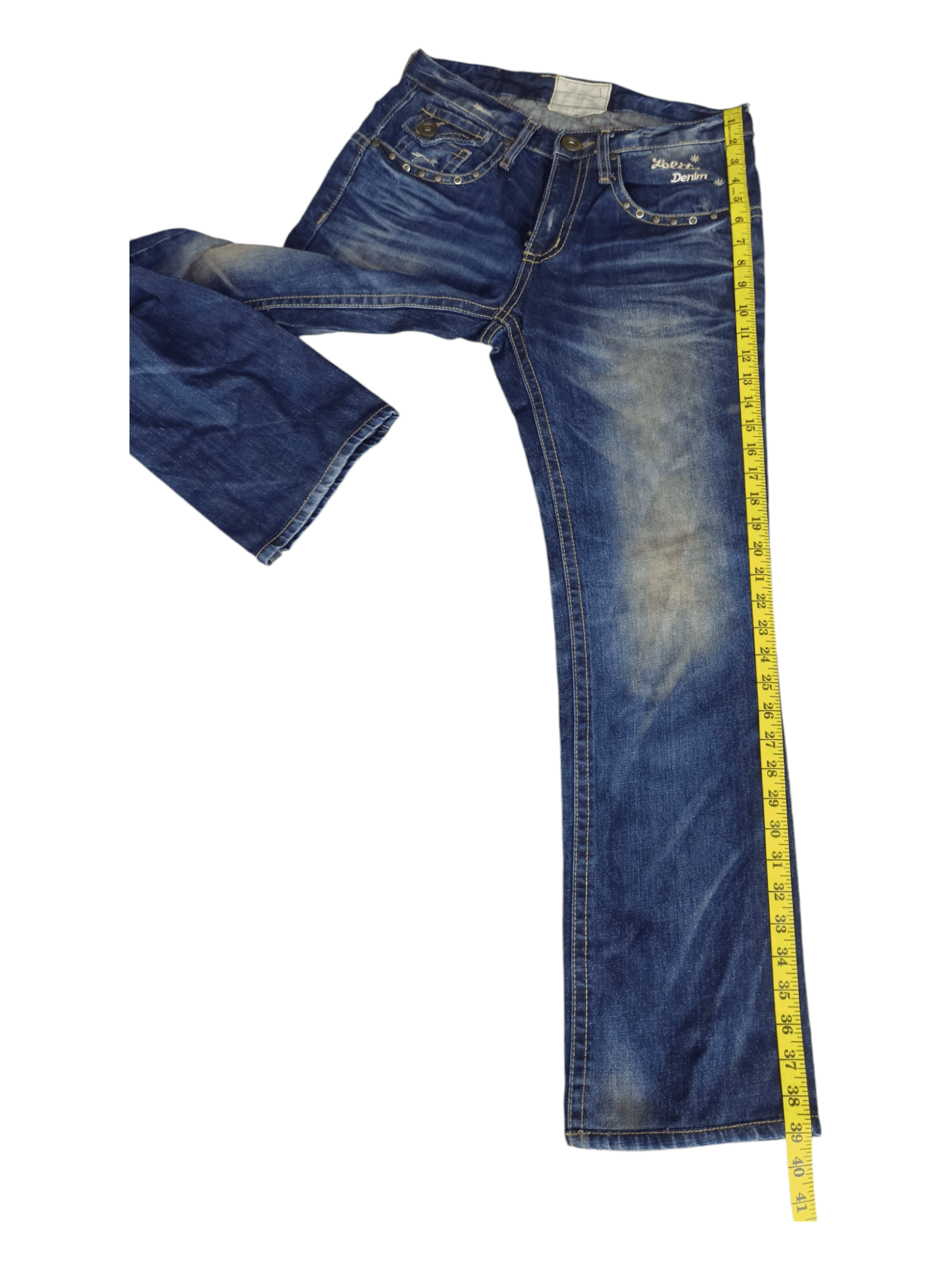 Japanese Brand Crazy Lolita Skulls Embroidery Mud Max Jeans Size US 28 / EU 44 - 18 Thumbnail