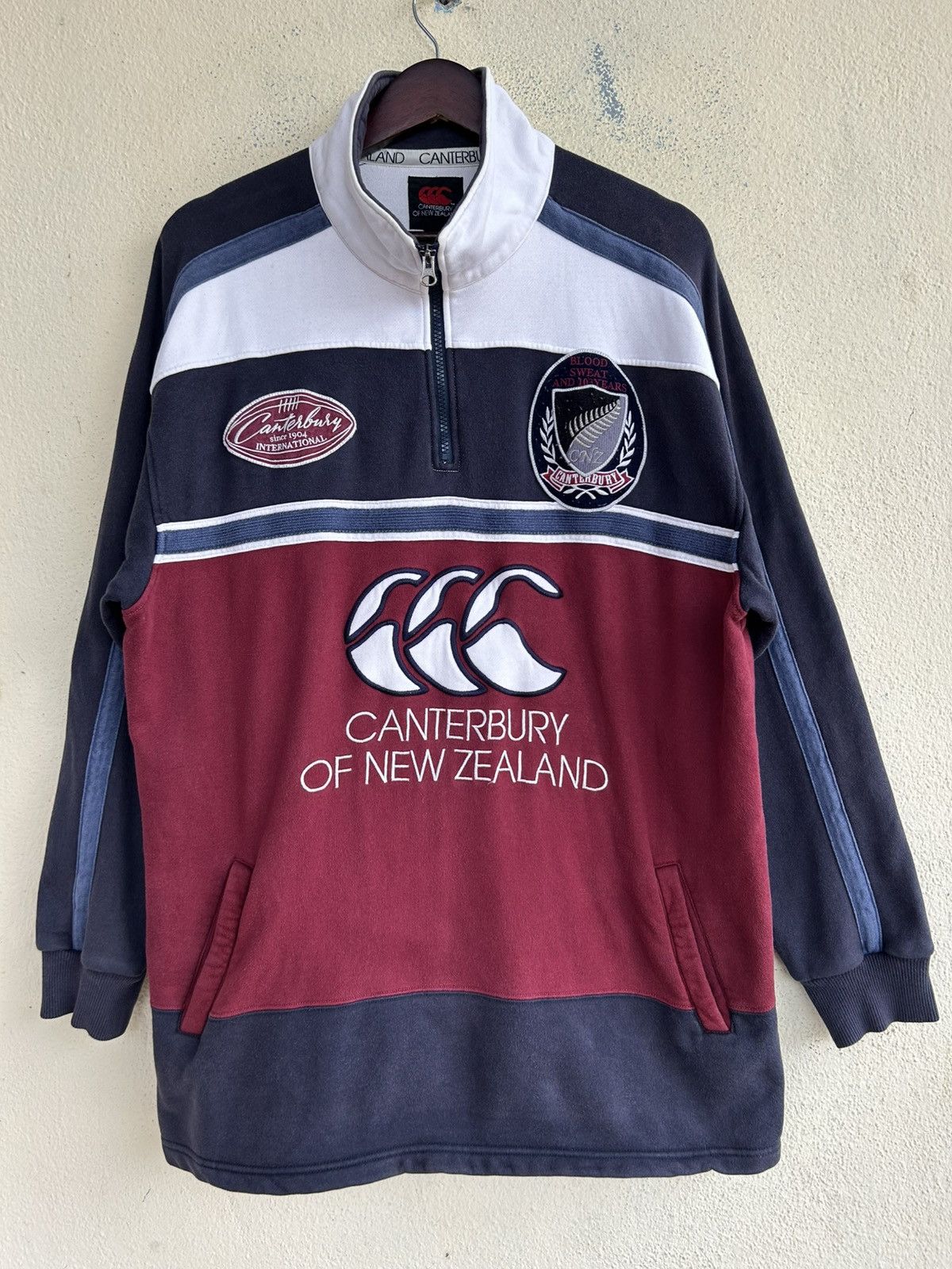 Canterbury of New Zealand Canterbury Of New Zealand Half Zipper Sunfaded Sweatshirt Size US L / EU 52-54 / 3 - 1 Thumbnail