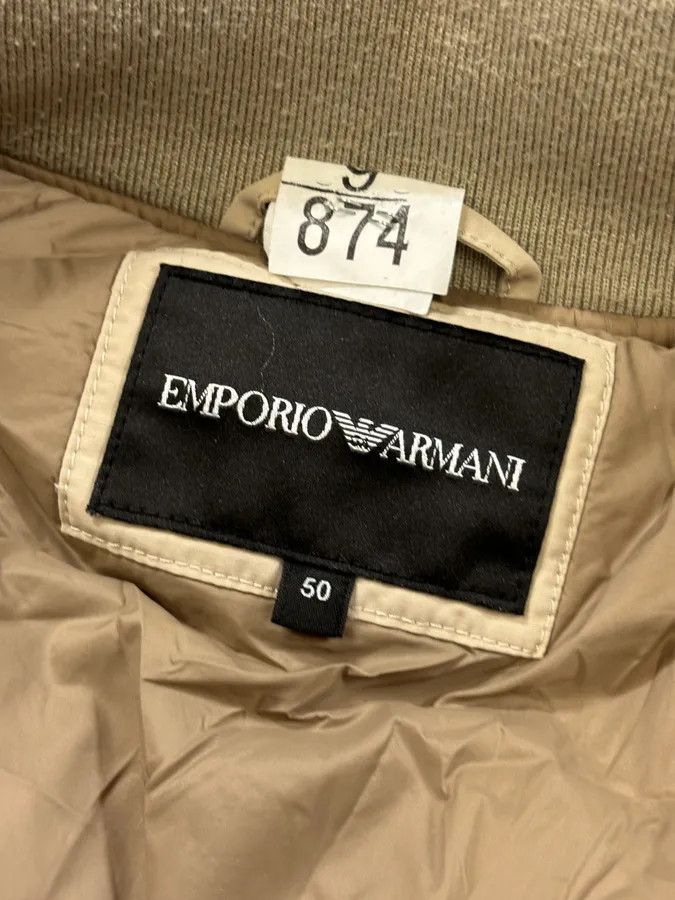 Emporio Armani AW2019 Emporio Armani Beige Nylon Zip Bomber Jacket Size US L / EU 52-54 / 3 - 10 Thumbnail