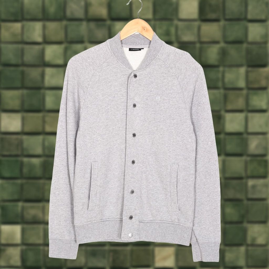 J.Lindeberg J.LINDEBERG Jasper Sweat Struture Sweatshirt Cardigan Men Size S Grey VR3077 Size US S / EU 44-46 / 1 - 1 Thumbnail
