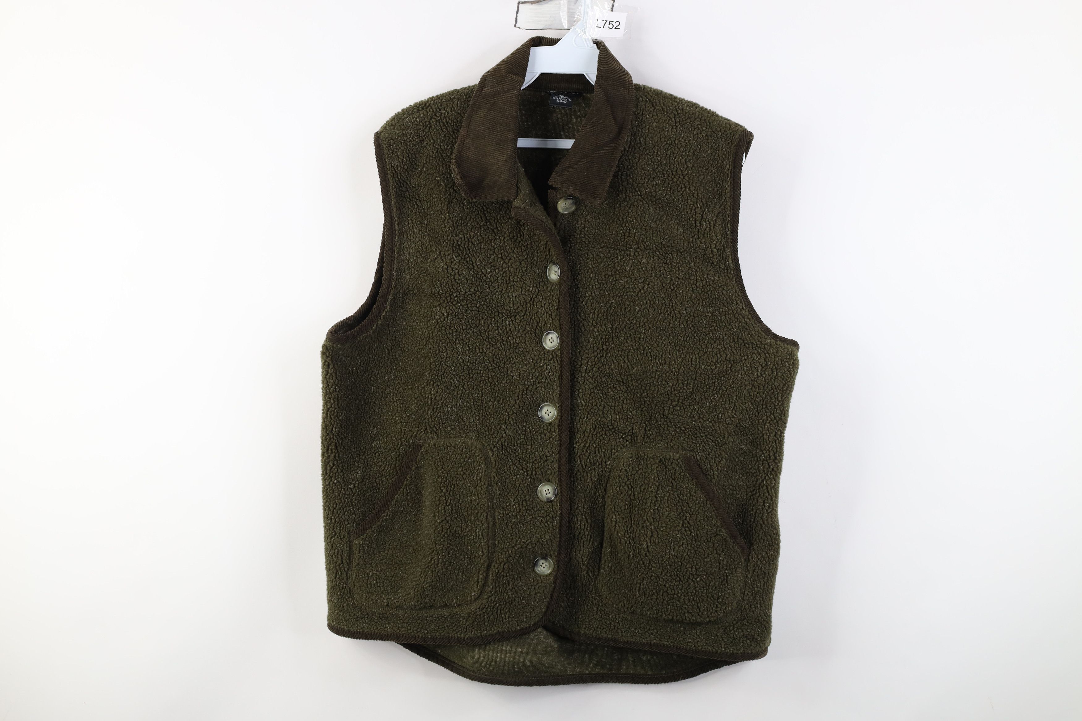 Vintage Vintage 90s Streetwear Collar Deep Pile Fleece Vest Jacket Size L / US 10 / IT 46 - 1 Thumbnail