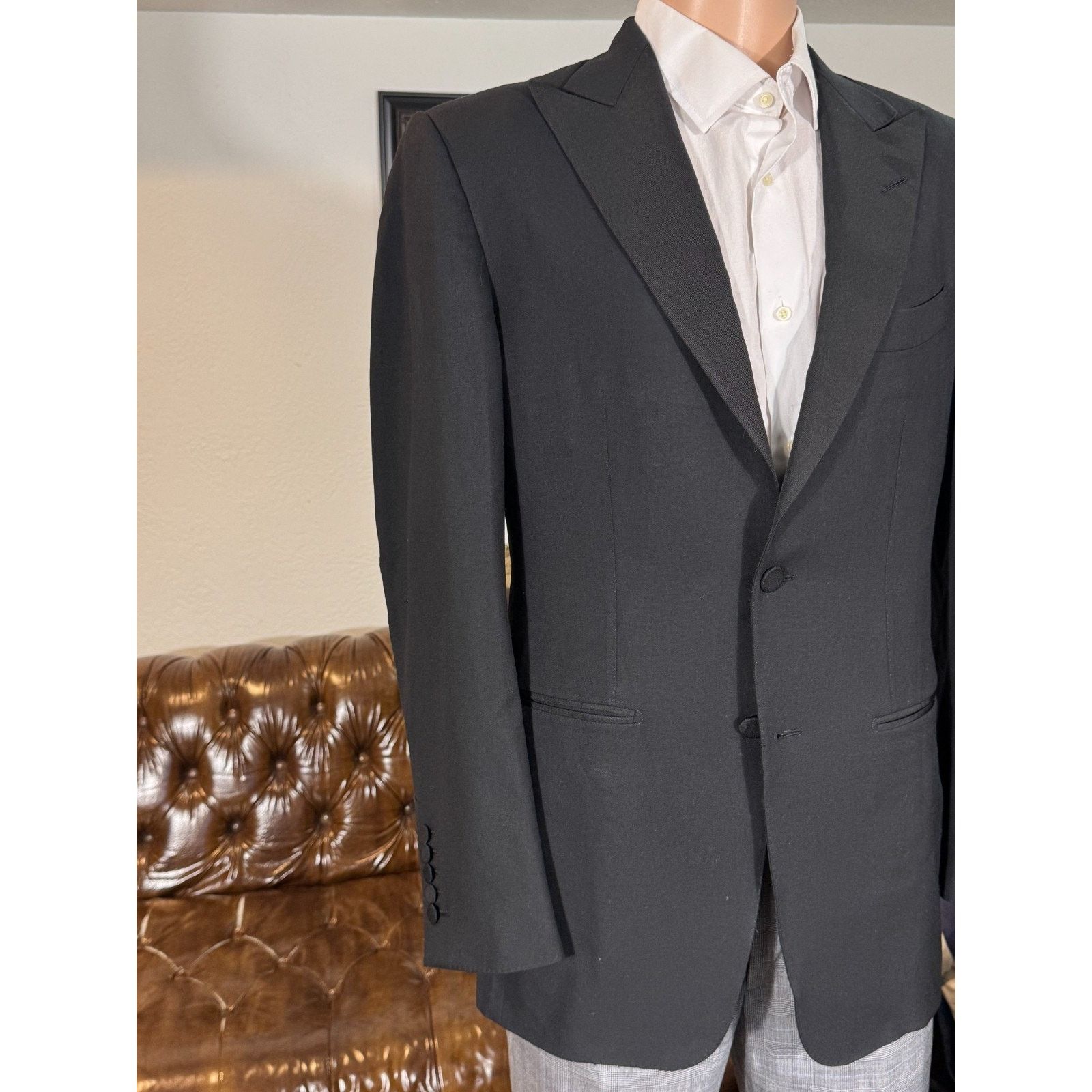 Tom Ford Tom Ford Grossgrain Peak Lapel Dinner Jacket (50R EU) 40R Size 40R - 11 Thumbnail