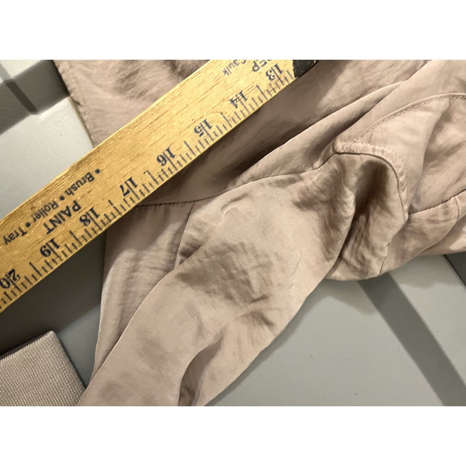 Vintage Divided Women's Jacket Sz 2 Beige Bomber Full-Zip Drawstring Waist Lined Pocket Size XS / US 0-2 / IT 36-38 - 5 Thumbnail
