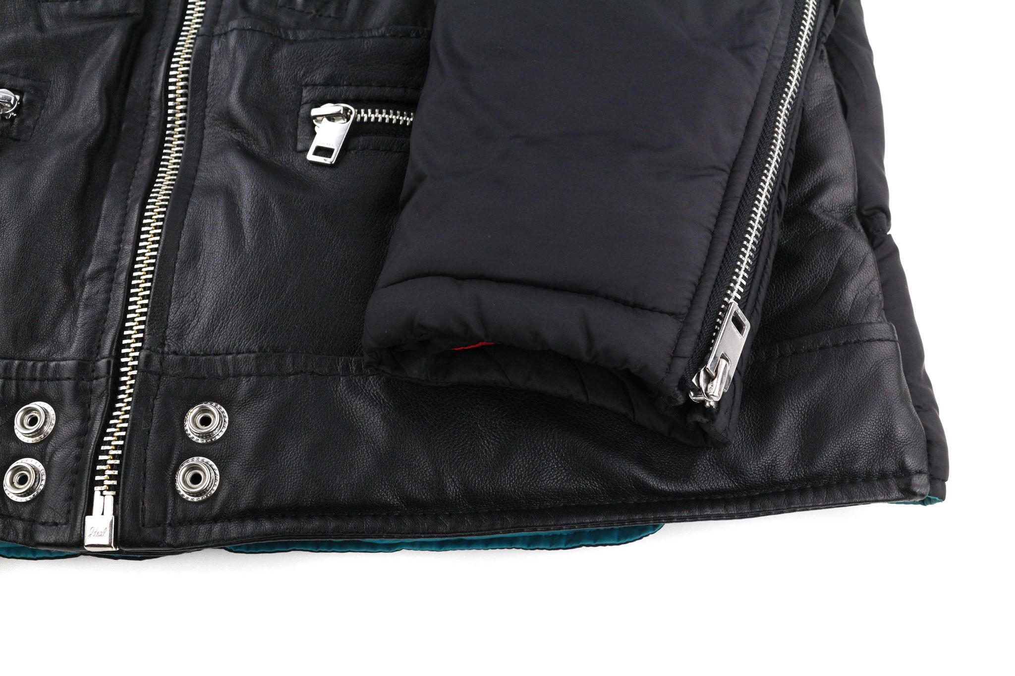 Diesel L-WINTER M Black Lambskin Leather Padded Jacket 81725 Size US M / EU 48-50 / 2 - 6 Thumbnail