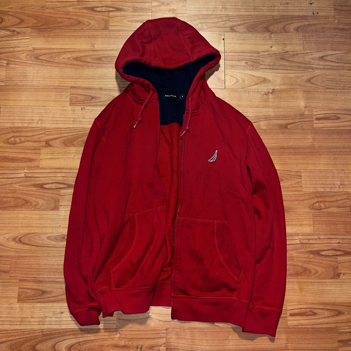 Other Vintage Red Nautica Hoodie Size M Worn Holes Size US M / EU 48-50 / 2 - 1 Thumbnail