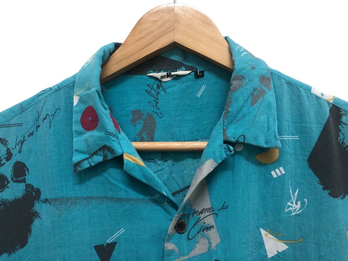 Japanese Brand × Vintage POP 🔥 OFF ROAD PARTY GRAPHIC RAYON OPEN COLLAR SHIRT Size US L / EU 52-54 / 3 - 5 Thumbnail