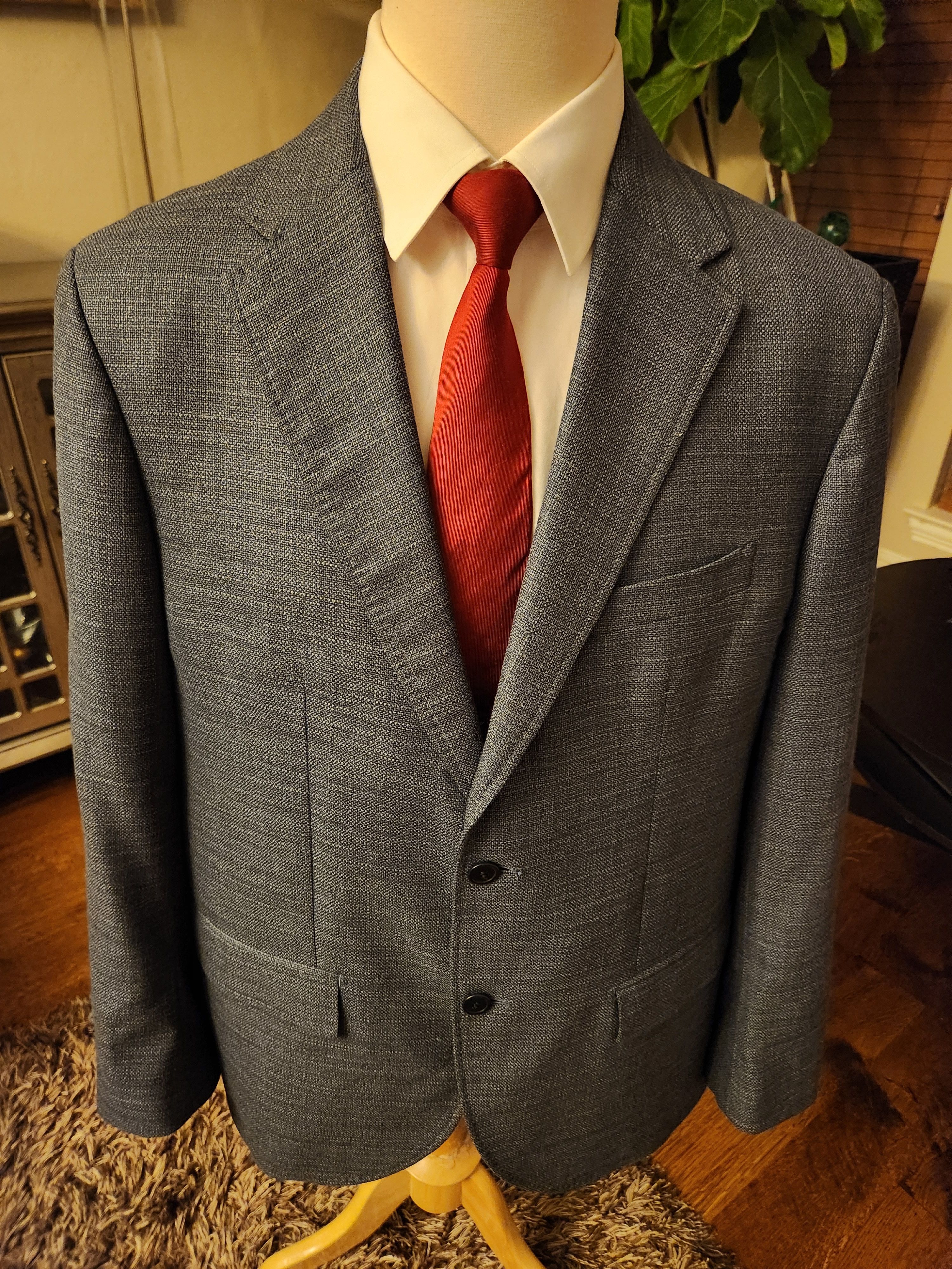Other NWOT Santorelli Men's Blue 100% Wool Blazer Size 46R - 1 Thumbnail