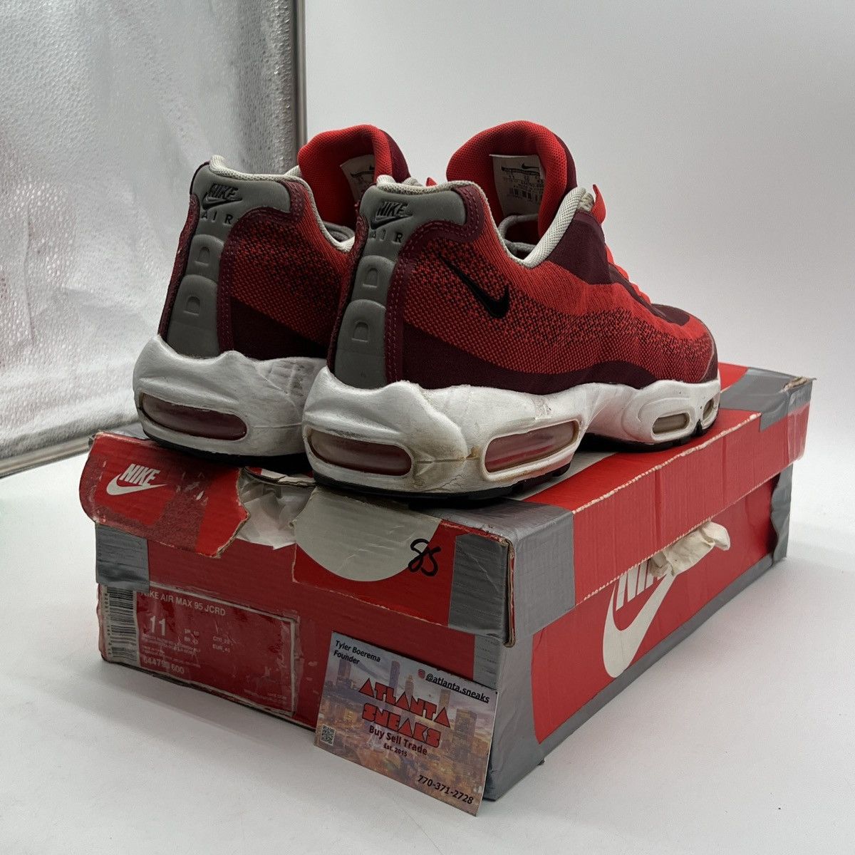 Nike Air Max 95 JCRD University red Size US 11 / EU 44 - 5 Thumbnail
