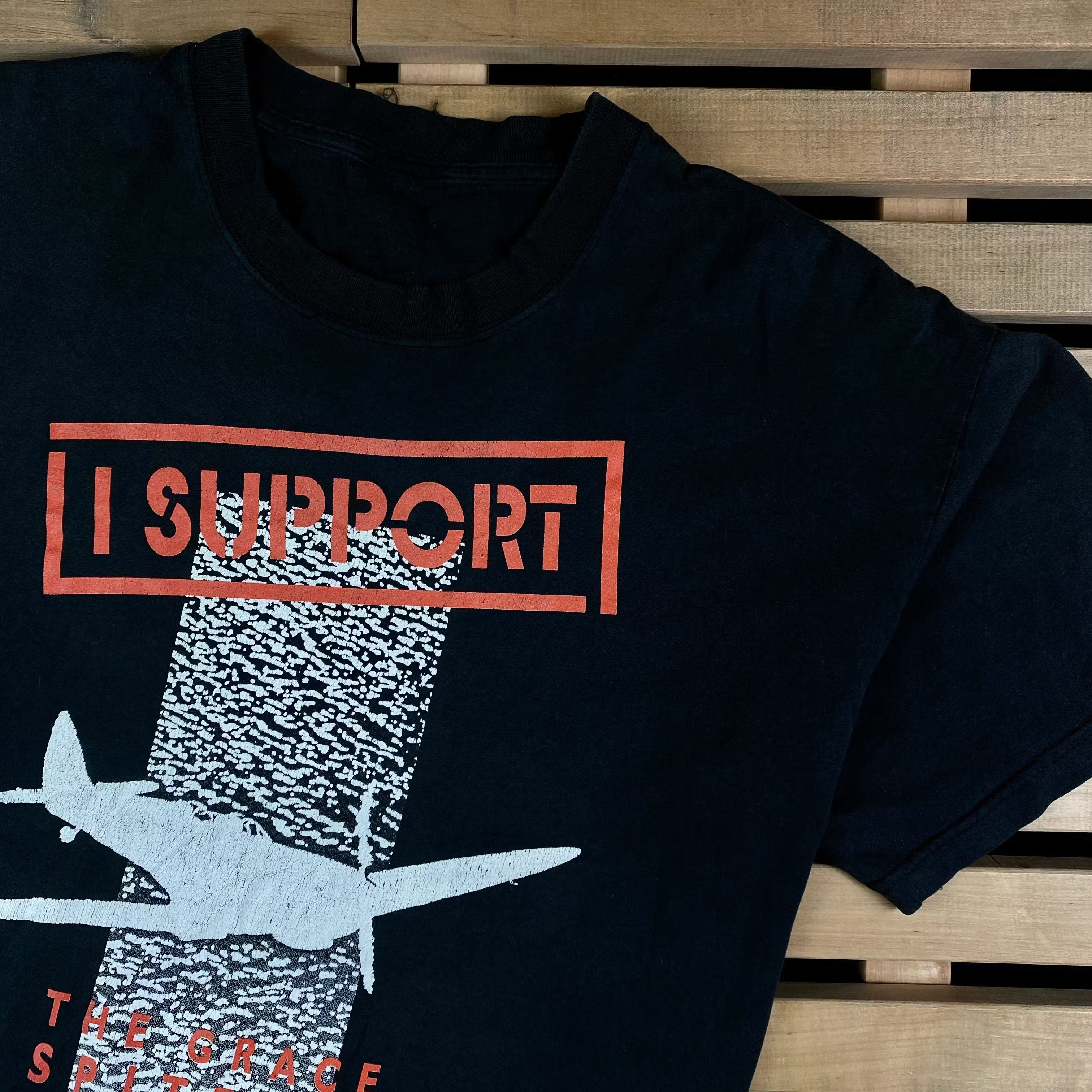 Vintage Mens Vintage T Shirt I Support Size L Size US L / EU 52-54 / 3 - 2 Thumbnail