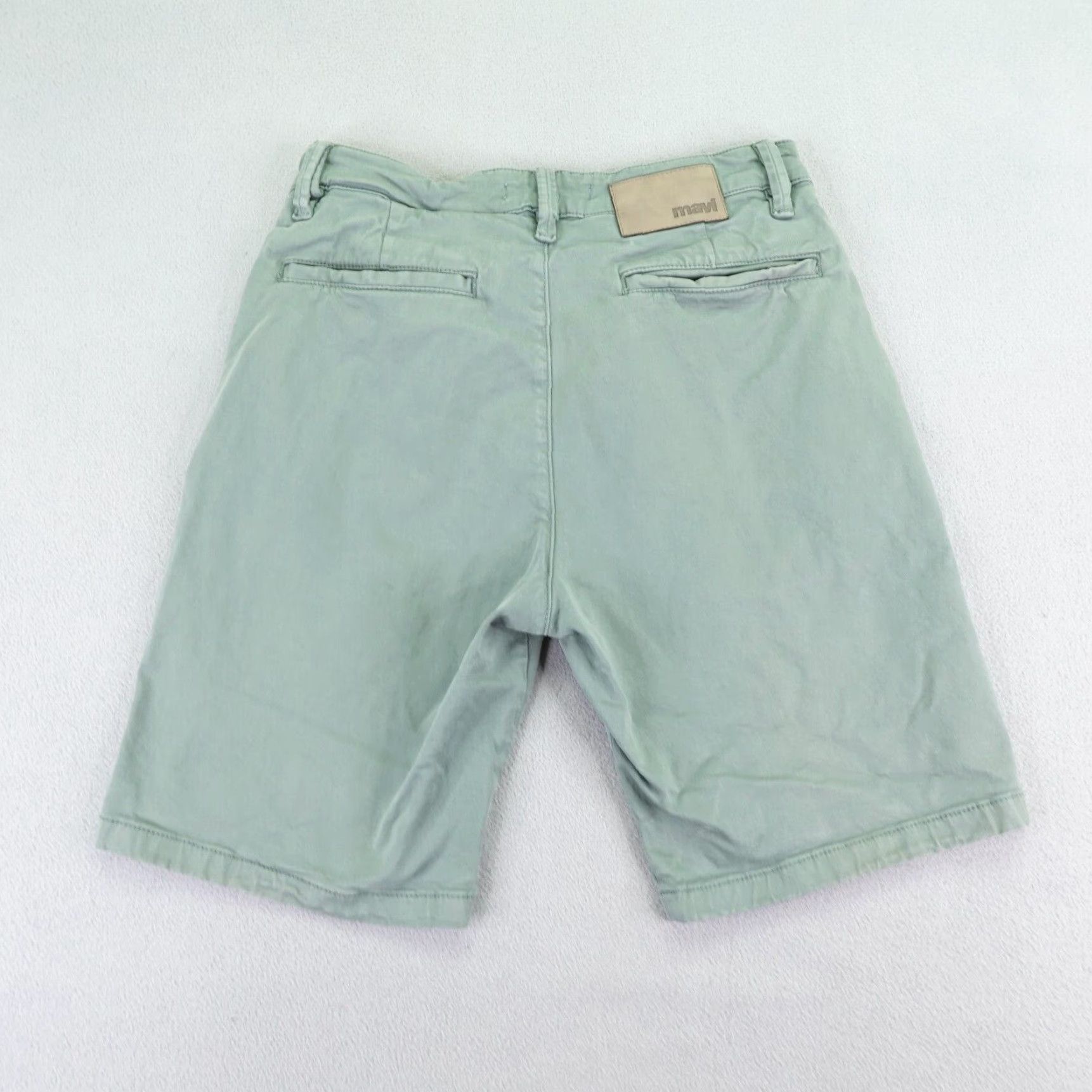 Vintage Mavi Shorts Mens 30 Mint Green Chino Casual Cotton Stretch Flat Front Regular Waist 30 Front Pocket Breathable Everyday Mens Size US 30 / EU 46 - 4 Thumbnail